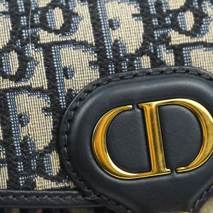 Dior Medium Bobby Bag Blue Oblique Jacquard Canvas