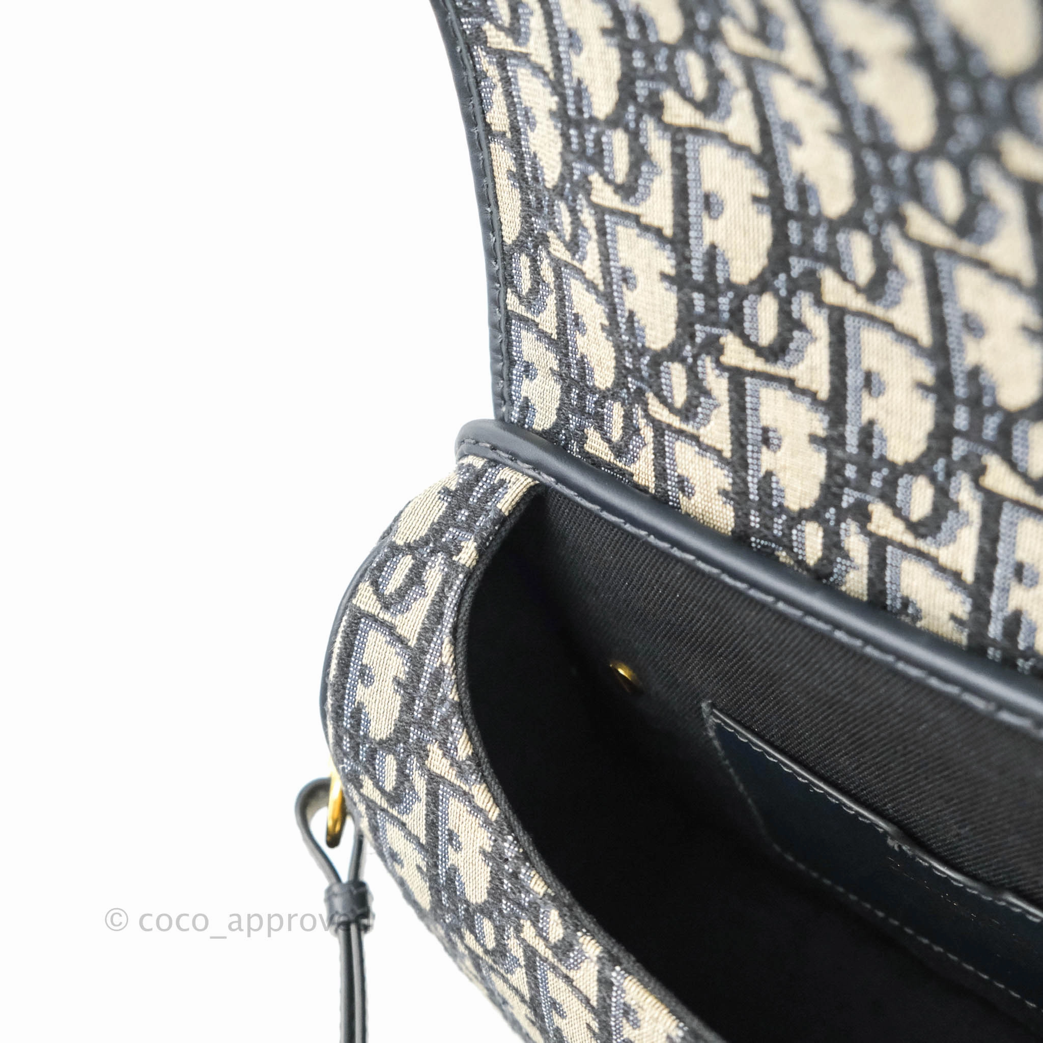 Dior Medium Bobby Bag Blue Oblique Jacquard Canvas