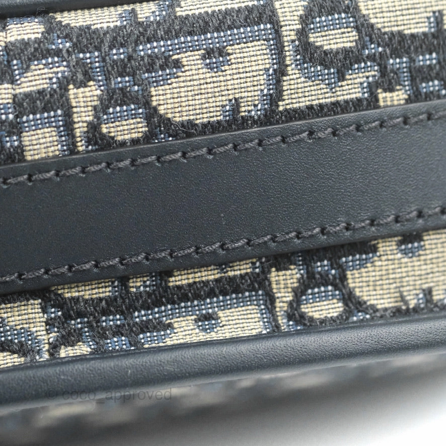 Dior Medium Bobby Bag Blue Oblique Jacquard Canvas