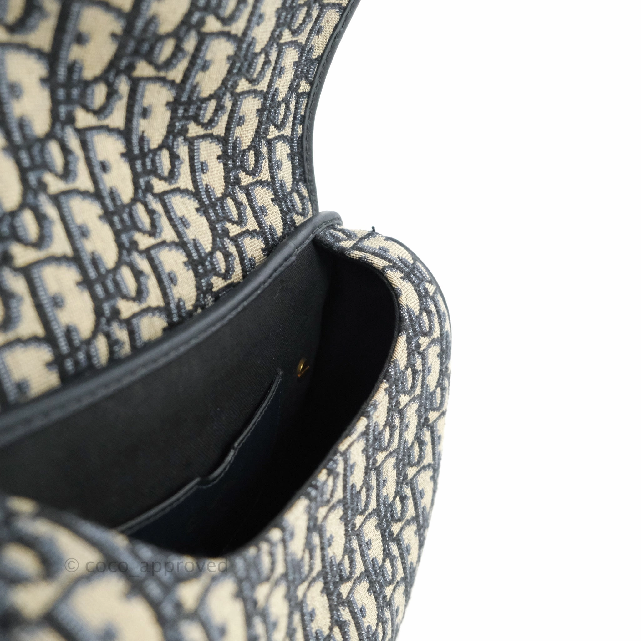 Dior Medium Bobby Bag Blue Oblique Jacquard Canvas