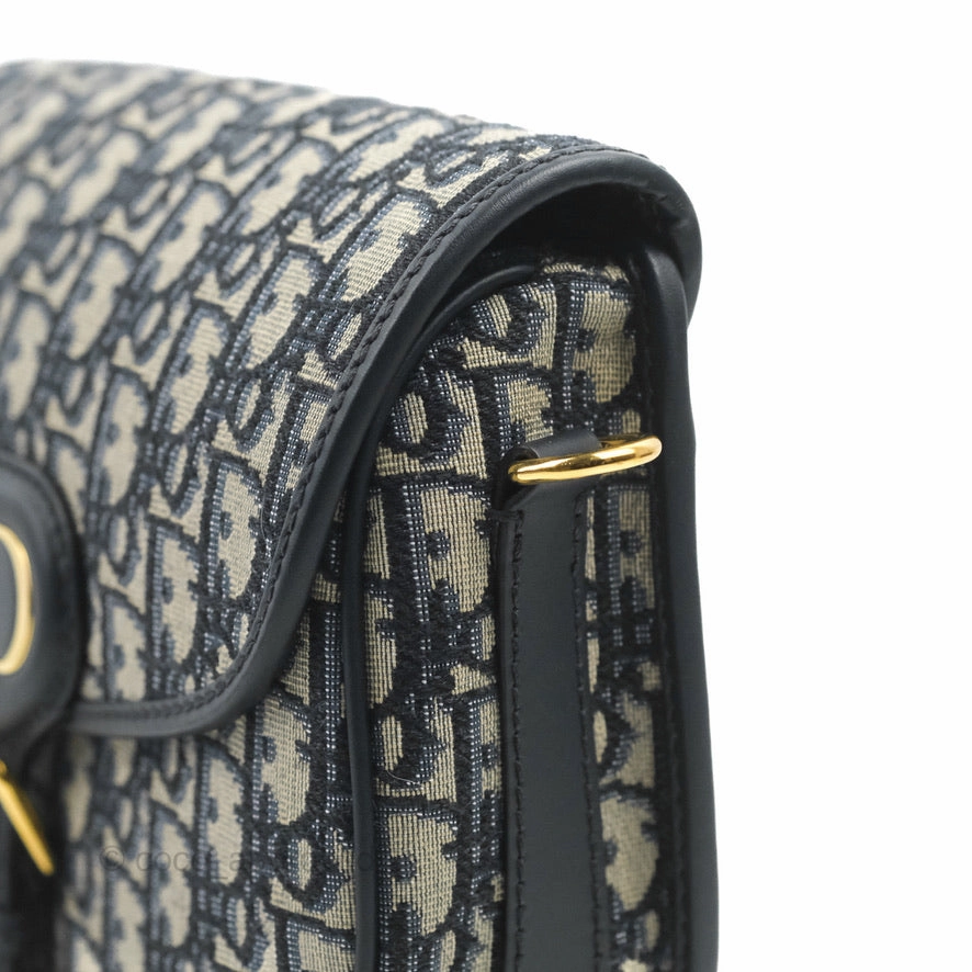 Dior Medium Bobby Bag Blue Oblique Jacquard Canvas