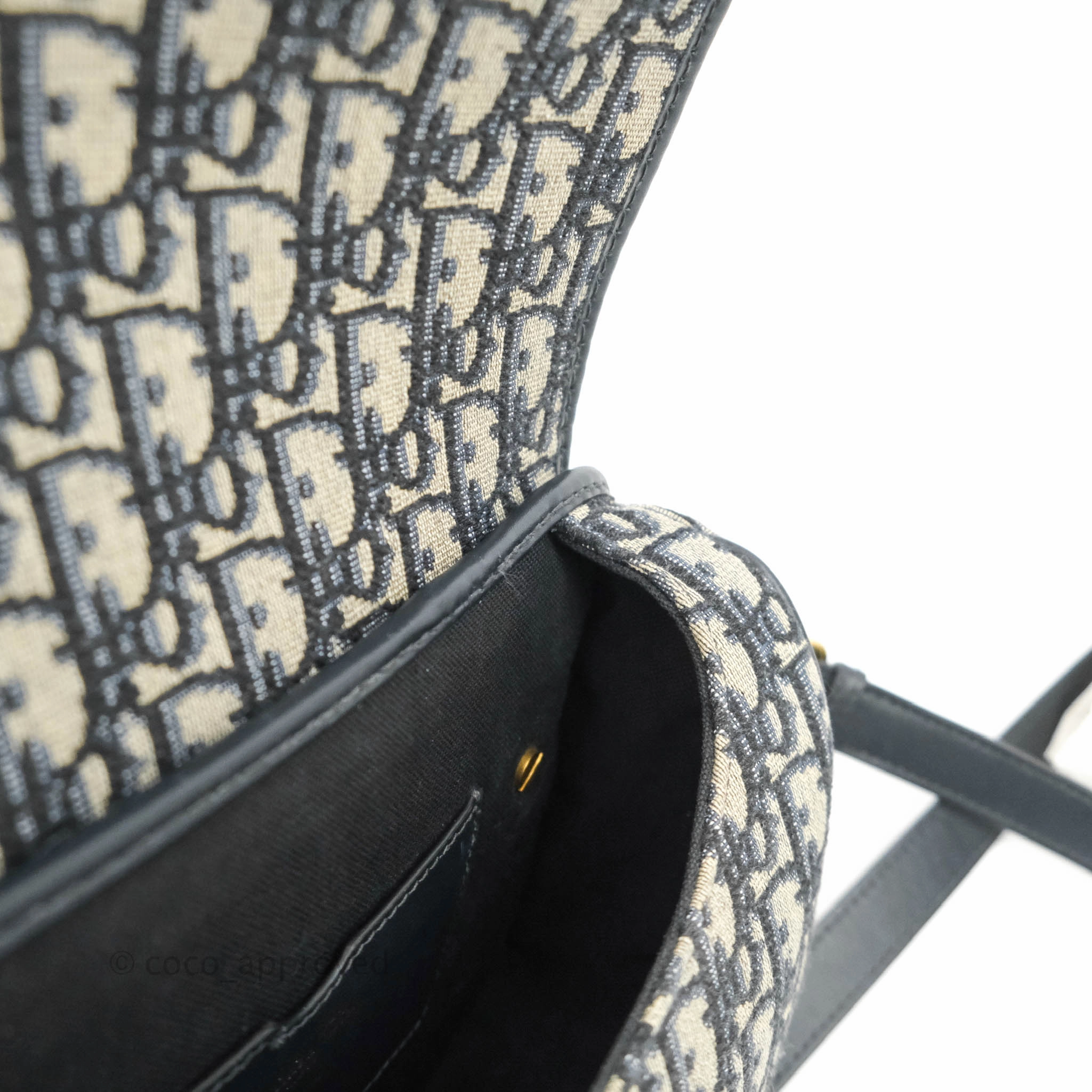 Dior Medium Bobby Bag Blue Oblique Jacquard Canvas