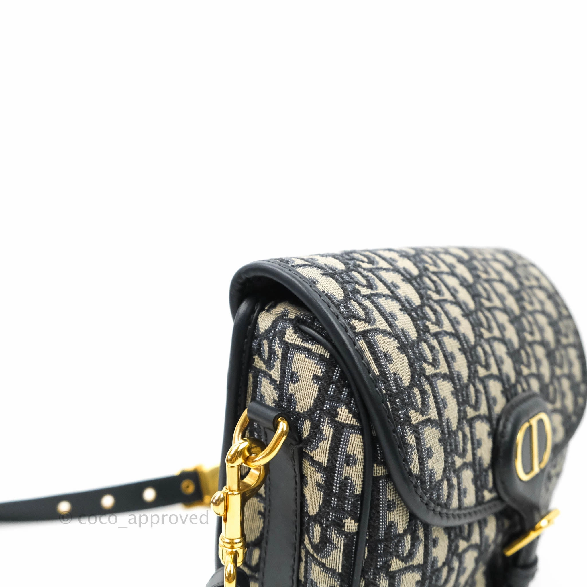 Dior Medium Bobby Bag Blue Oblique Jacquard Canvas