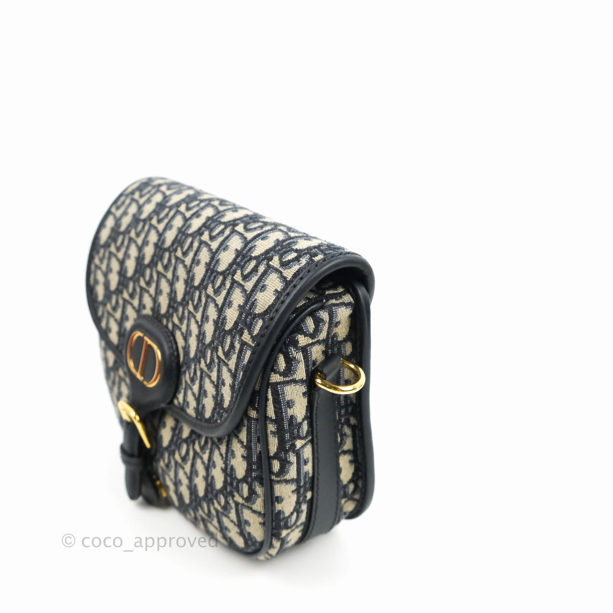 Dior Medium Bobby Bag Blue Oblique Jacquard Canvas