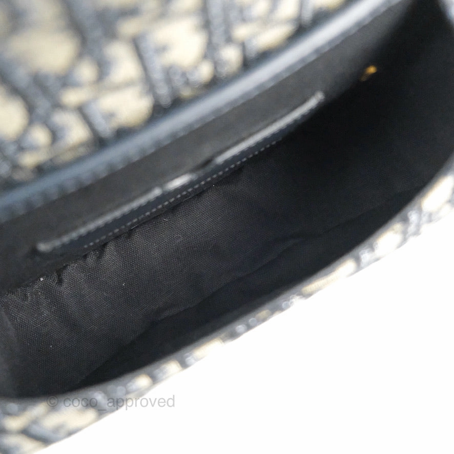 Dior Medium Bobby Bag Blue Oblique Jacquard Canvas