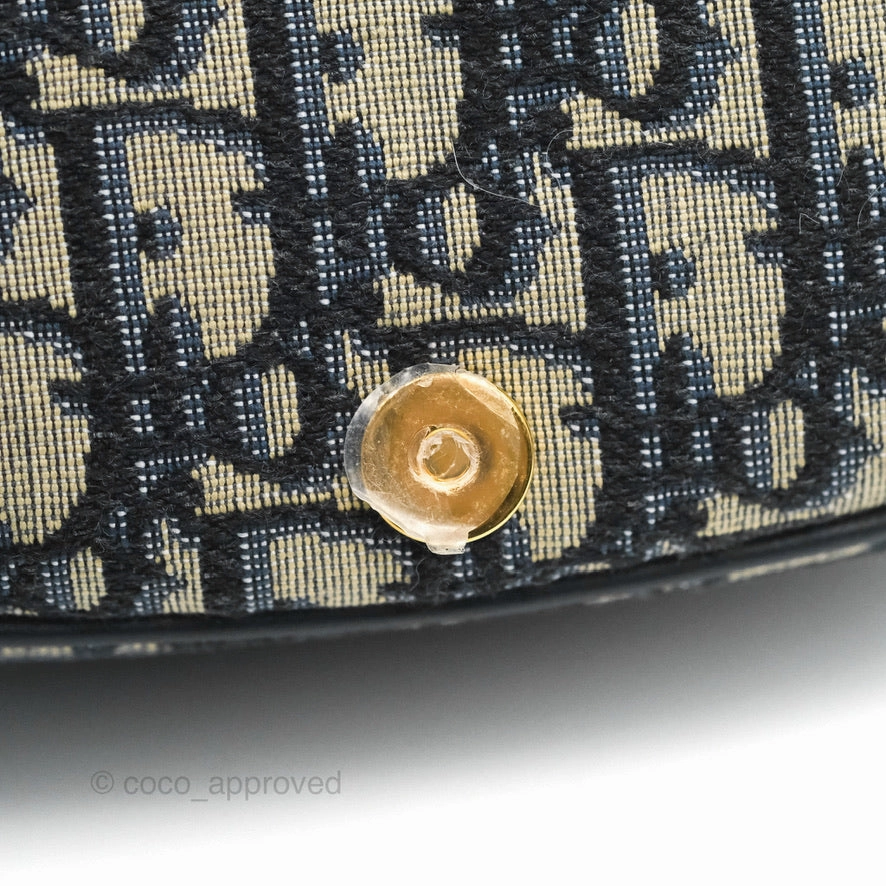 Dior Medium Bobby Bag Blue Oblique Jacquard Canvas