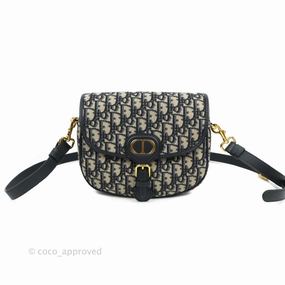Dior Medium Bobby Bag Blue Oblique Jacquard Canvas