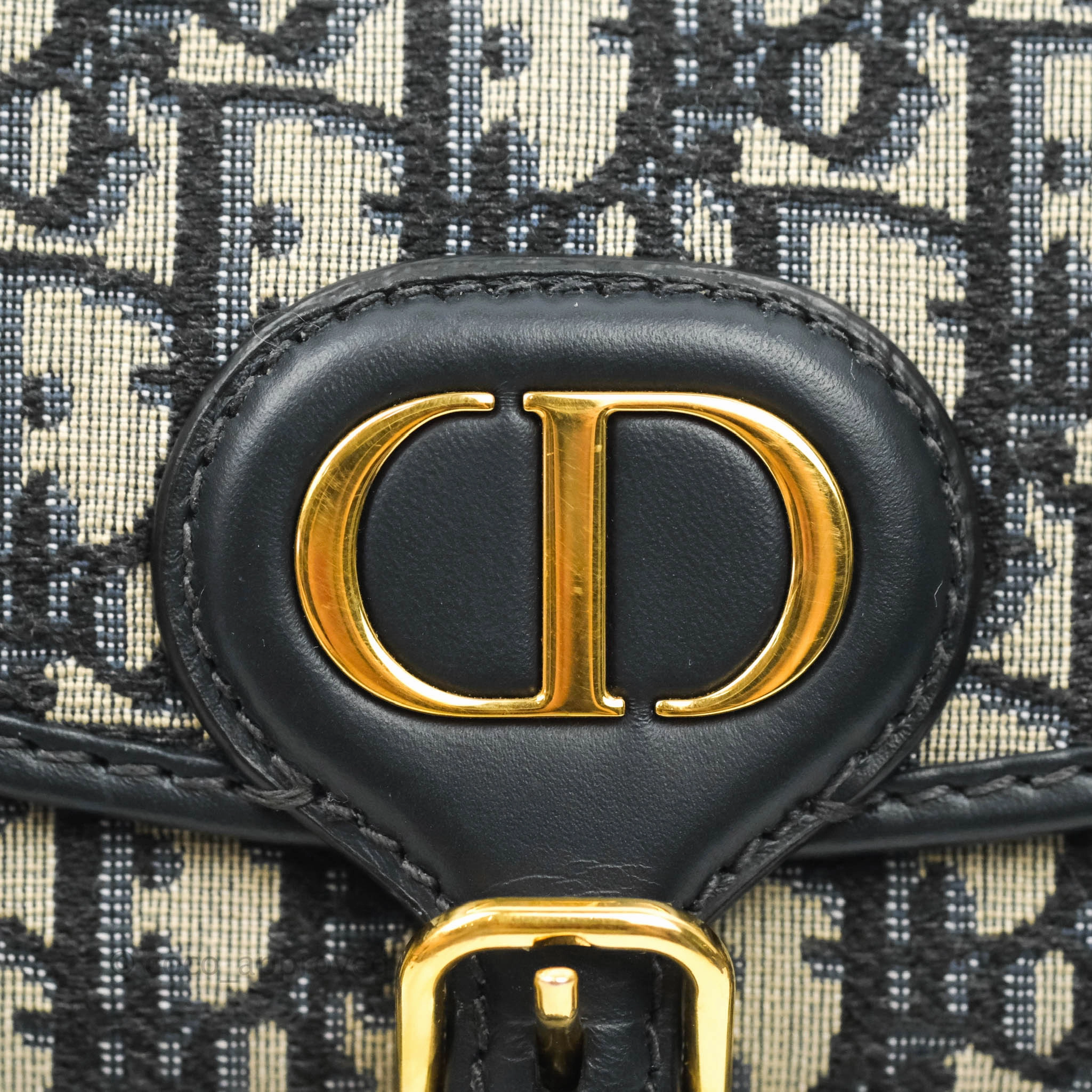 Dior Medium Bobby Bag Blue Oblique Jacquard Canvas