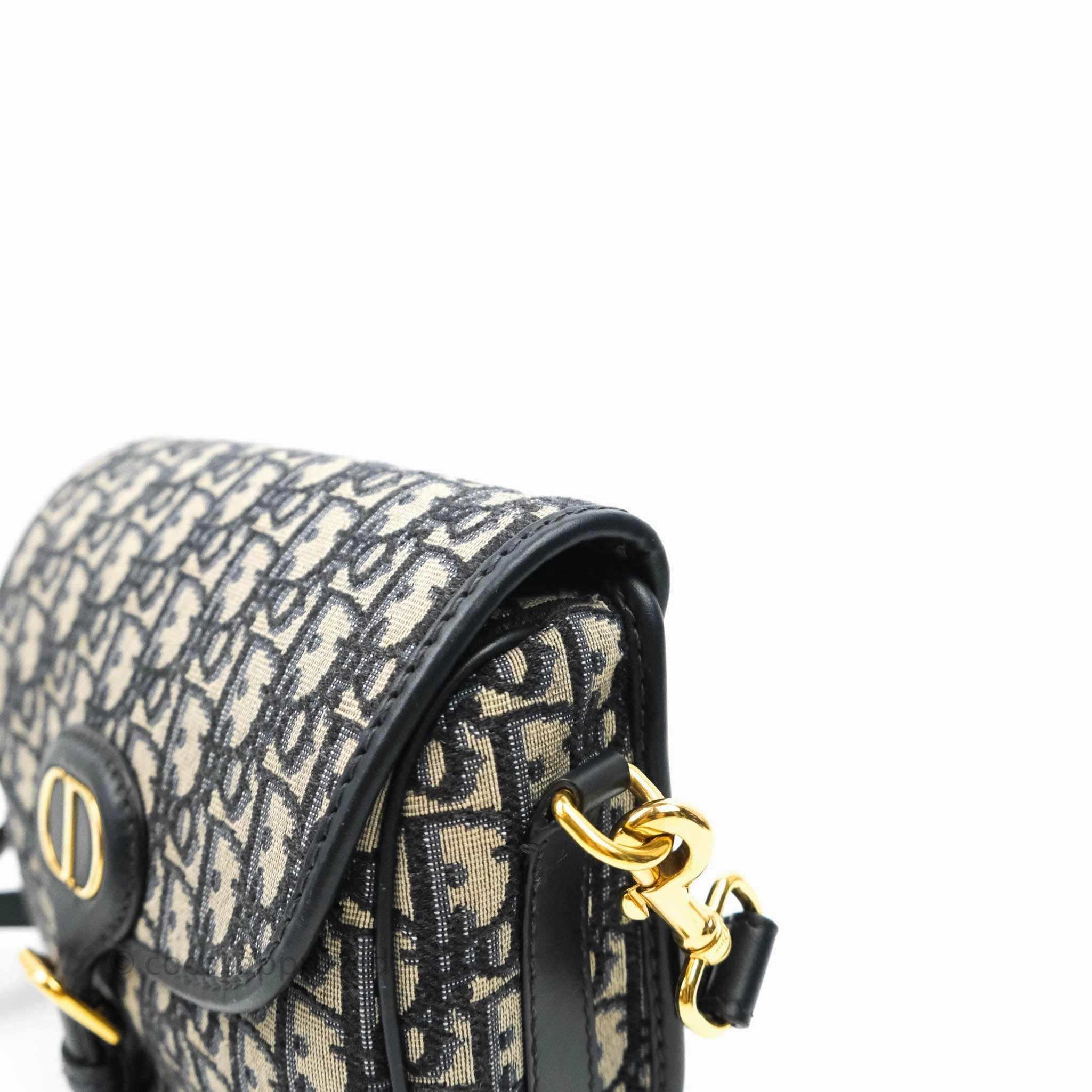 Dior Medium Bobby Bag Blue Oblique Jacquard Canvas