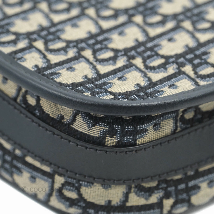 Dior Medium Bobby Bag Blue Oblique Jacquard Canvas