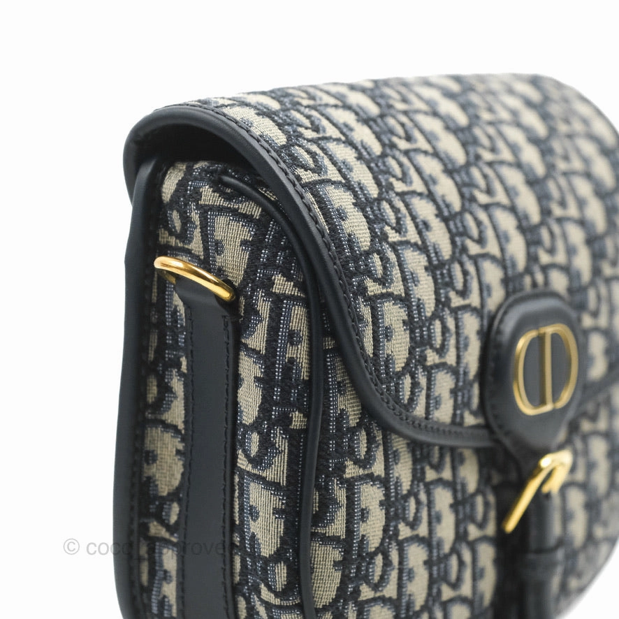 Dior Medium Bobby Bag Blue Oblique Jacquard Canvas