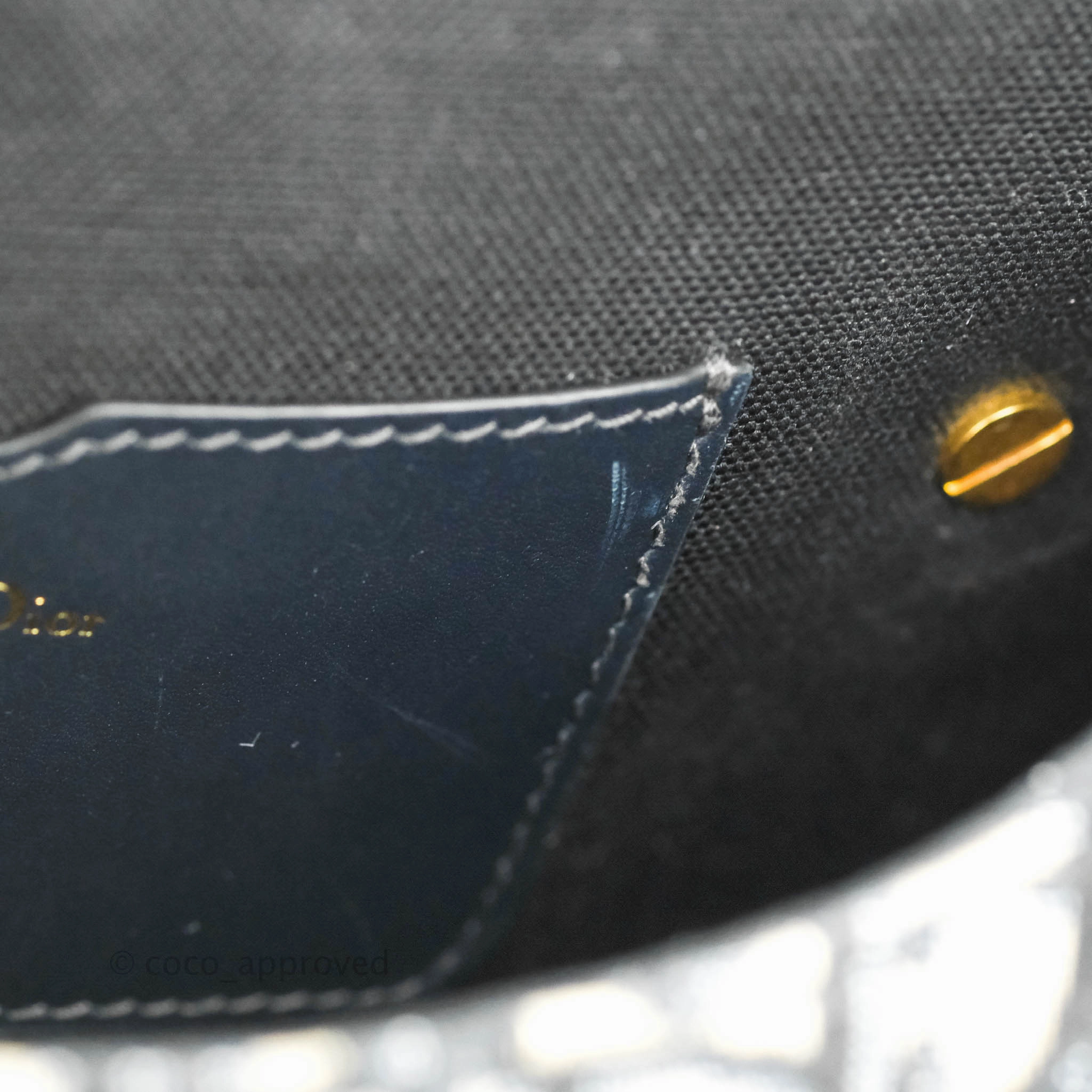 Dior Medium Bobby Bag Blue Oblique Jacquard Canvas