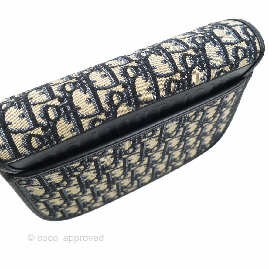 Dior Medium Bobby Bag Blue Oblique Jacquard Canvas