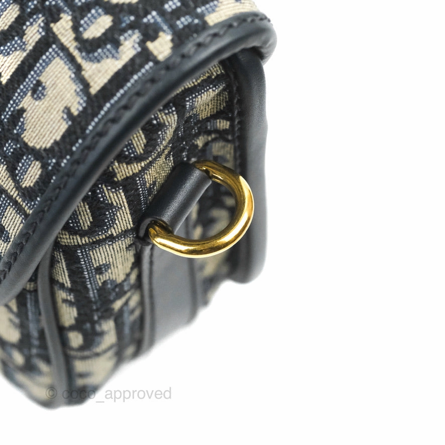 Dior Medium Bobby Bag Blue Oblique Jacquard Canvas