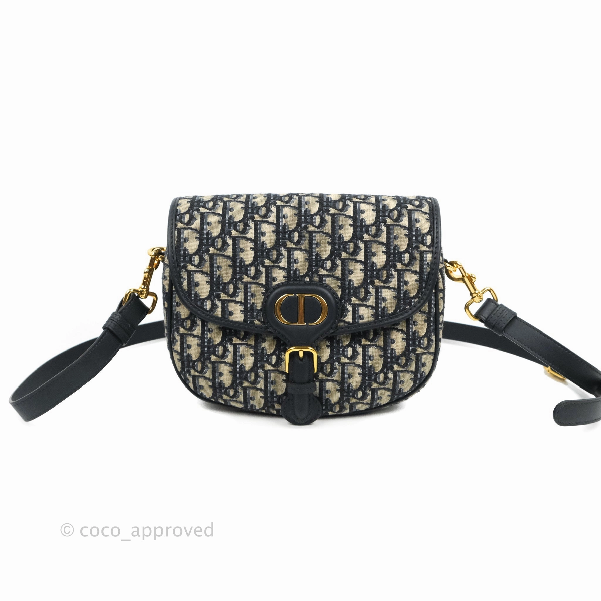 Dior Medium Bobby Bag Blue Oblique Jacquard Canvas