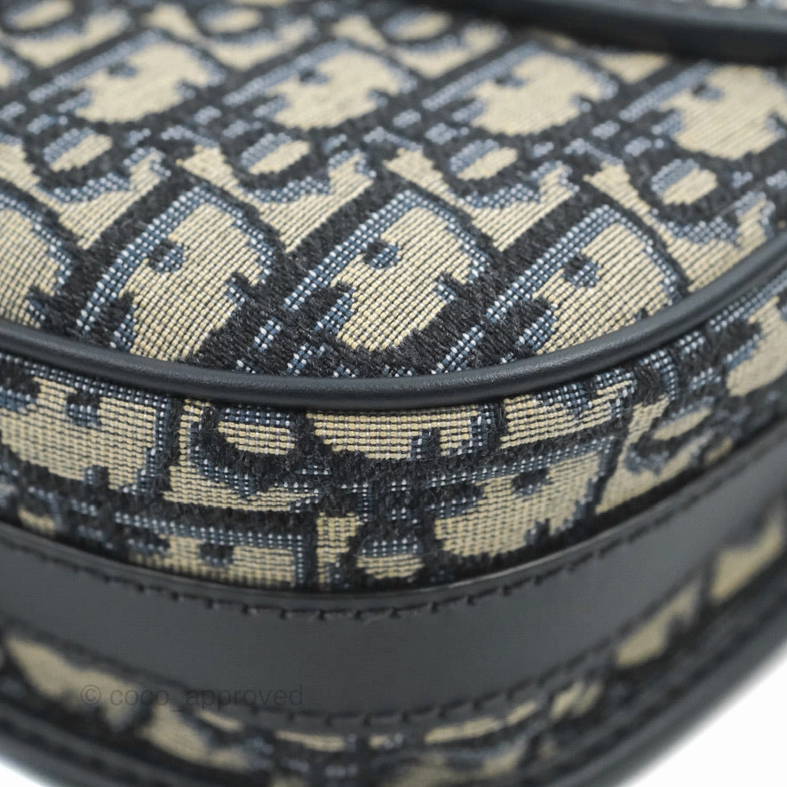 Dior Medium Bobby Bag Blue Oblique Jacquard Canvas