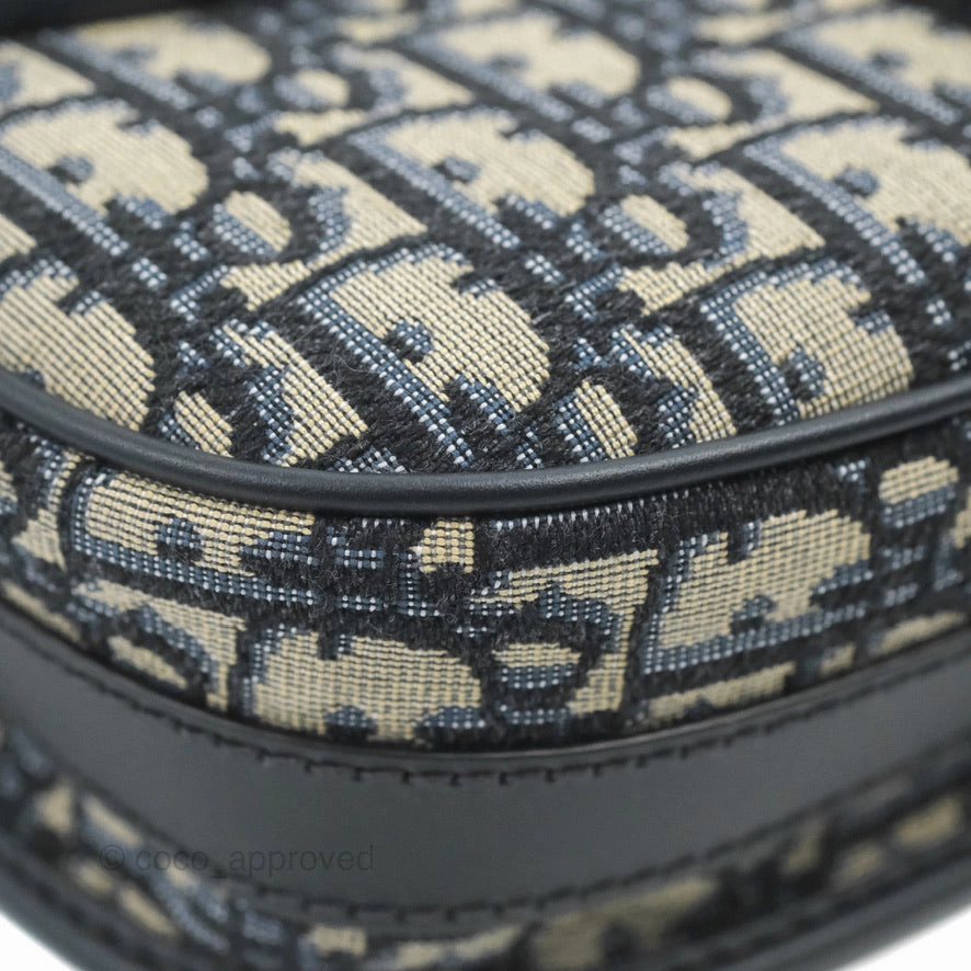 Dior Medium Bobby Bag Blue Oblique Jacquard Canvas