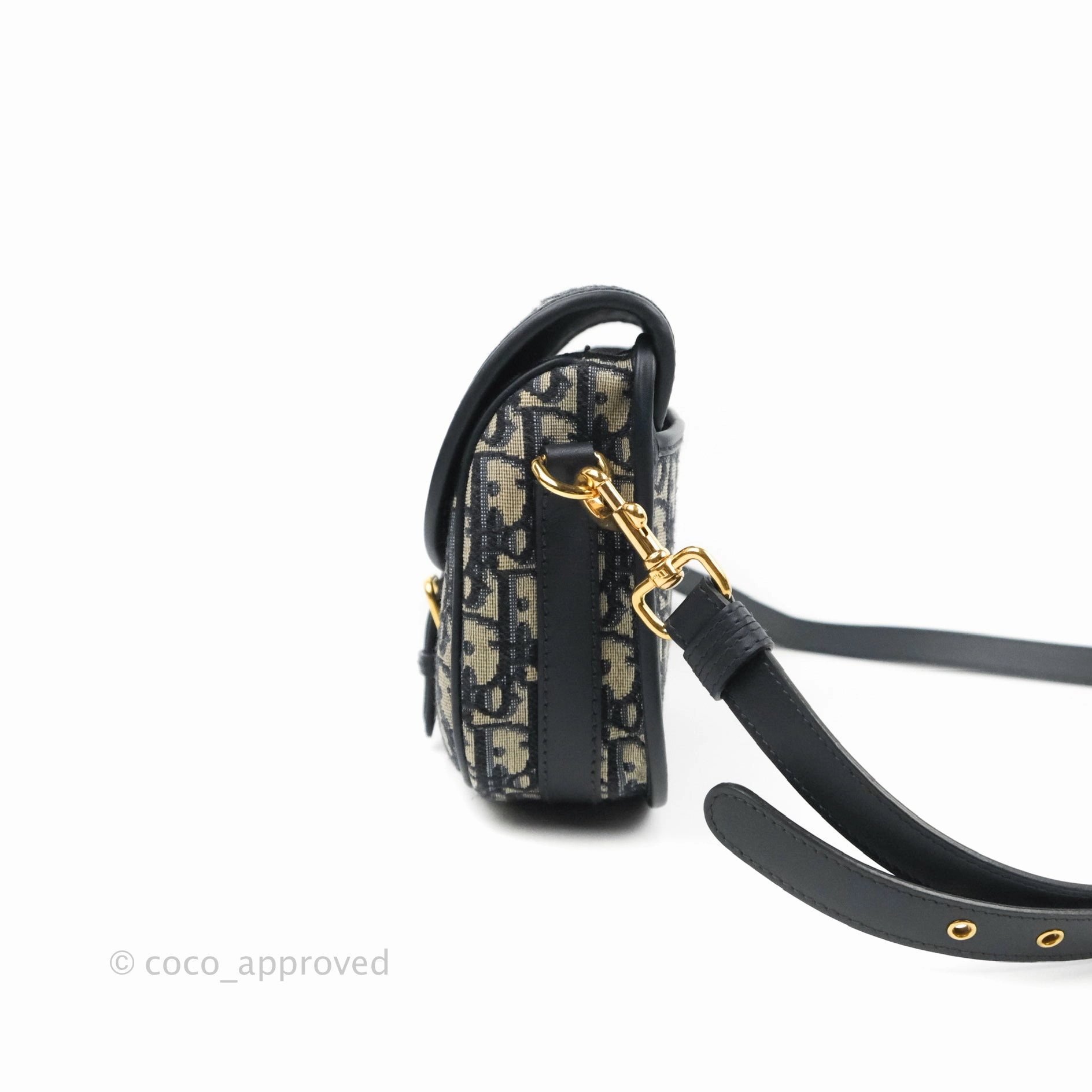 Dior Medium Bobby Bag Blue Oblique Jacquard Canvas