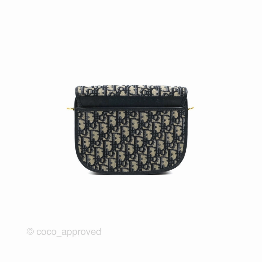 Dior Medium Bobby Bag Blue Oblique Jacquard Canvas