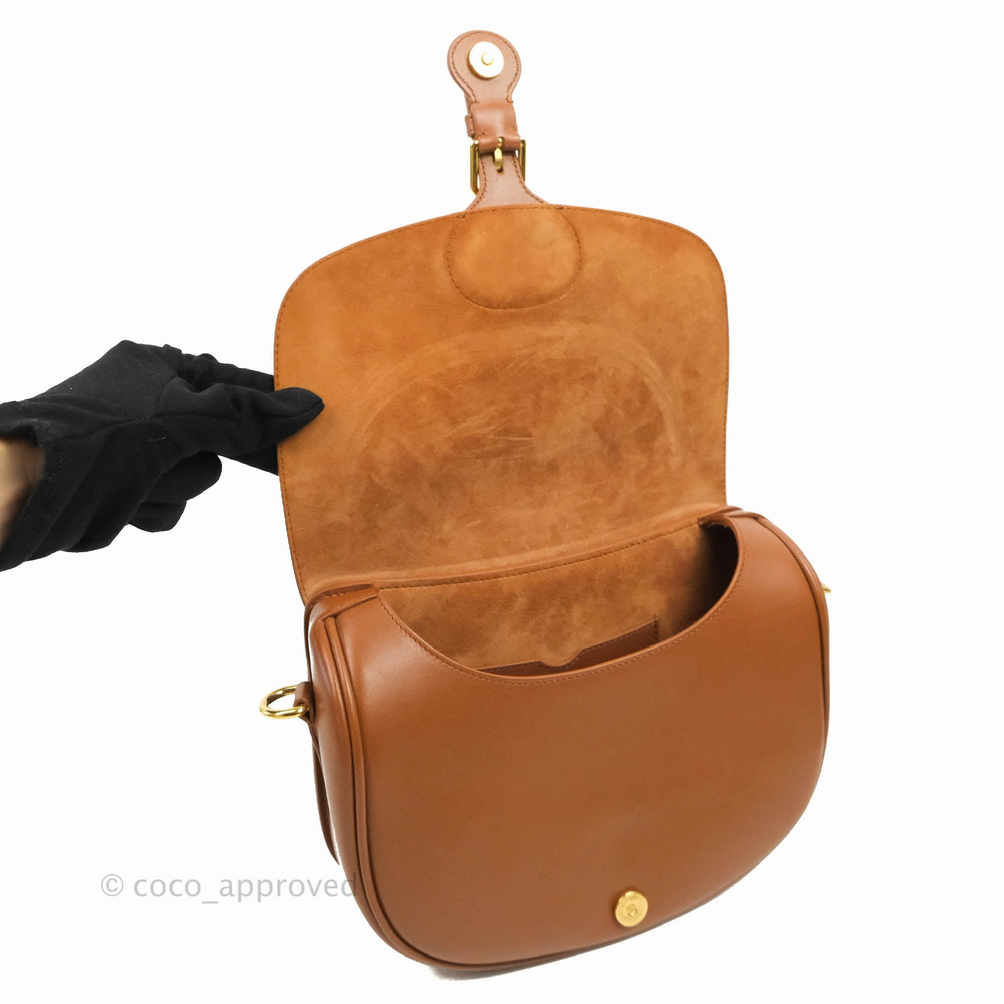 Dior Medium Bobby Bag Brown Calfskin Gold Hardware