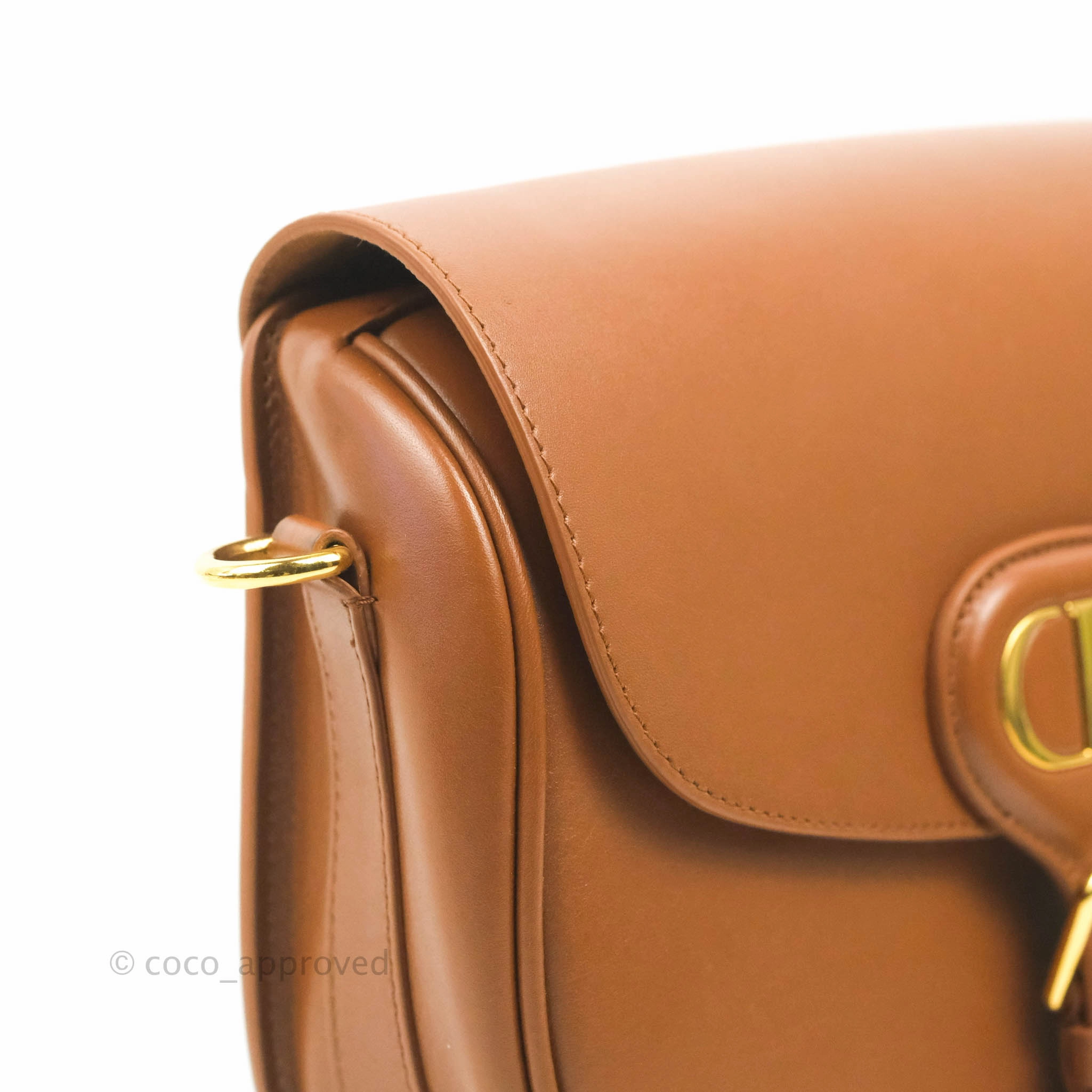 Dior Medium Bobby Bag Brown Calfskin Gold Hardware