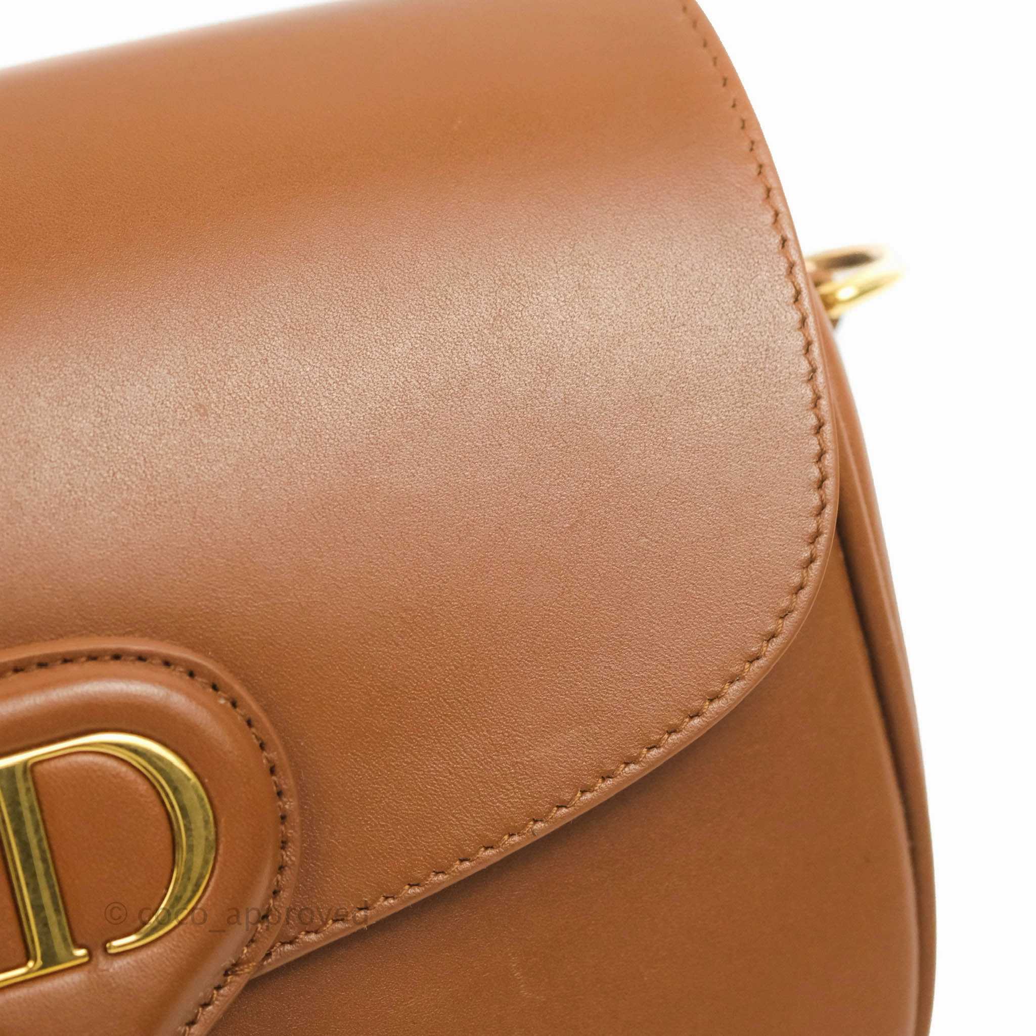 Dior Medium Bobby Bag Brown Calfskin Gold Hardware