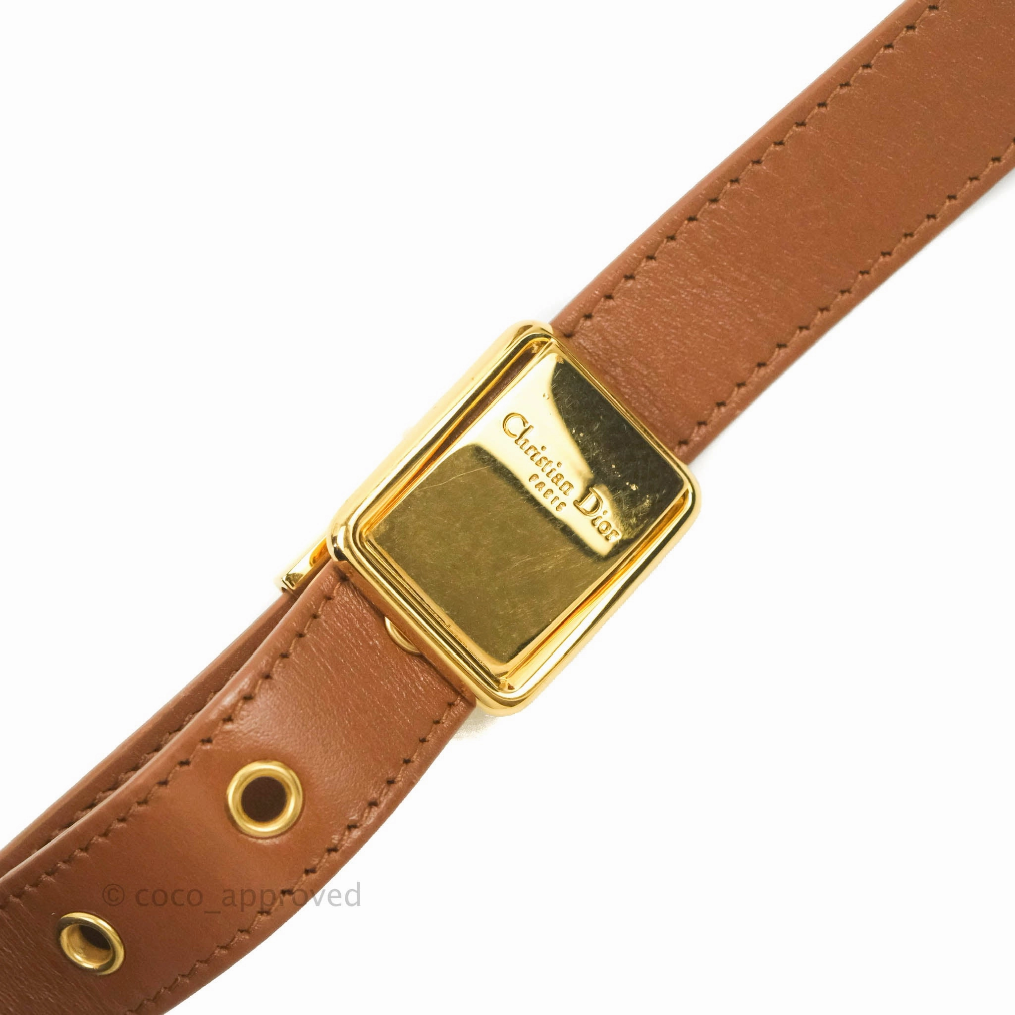 Dior Medium Bobby Bag Brown Calfskin Gold Hardware