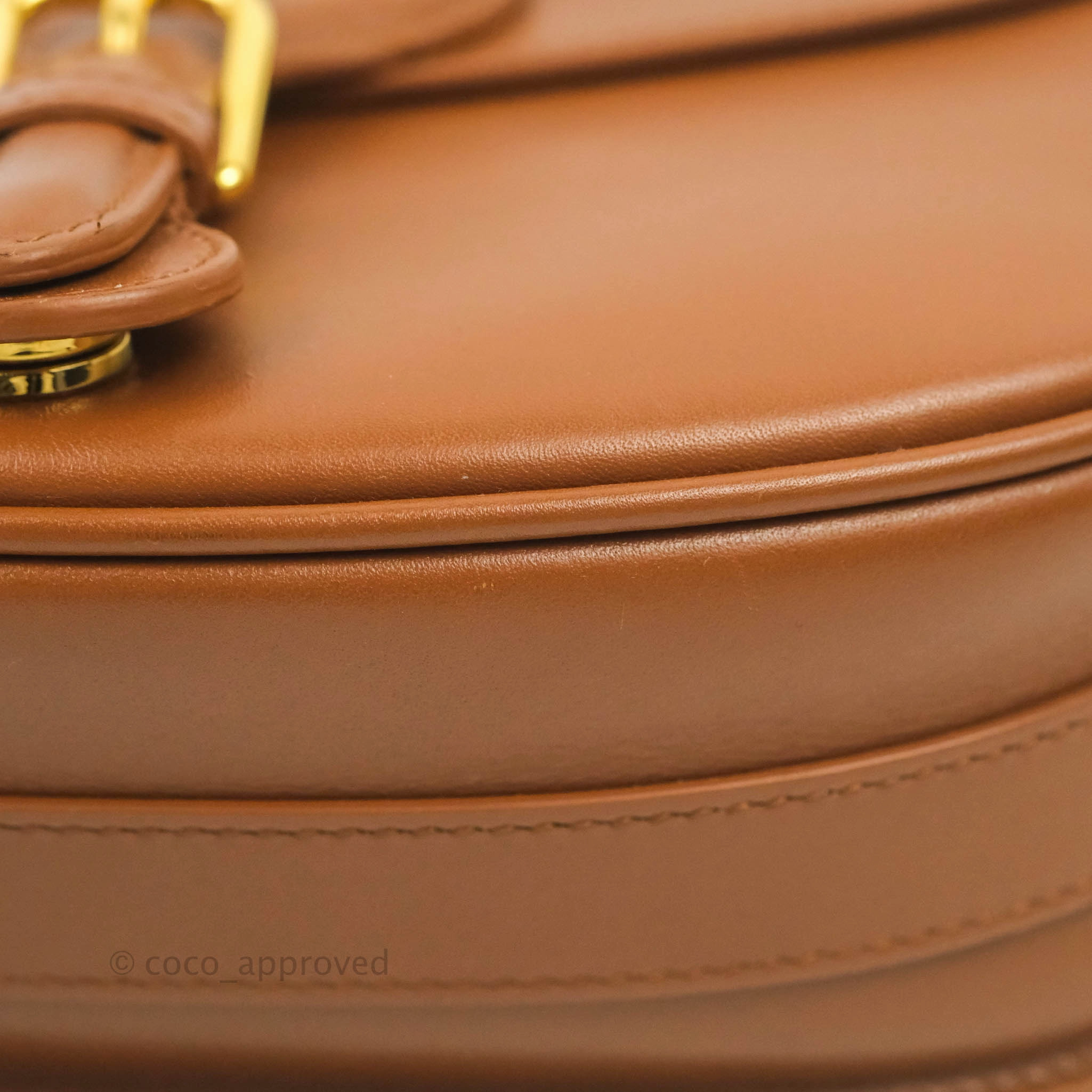 Dior Medium Bobby Bag Brown Calfskin Gold Hardware