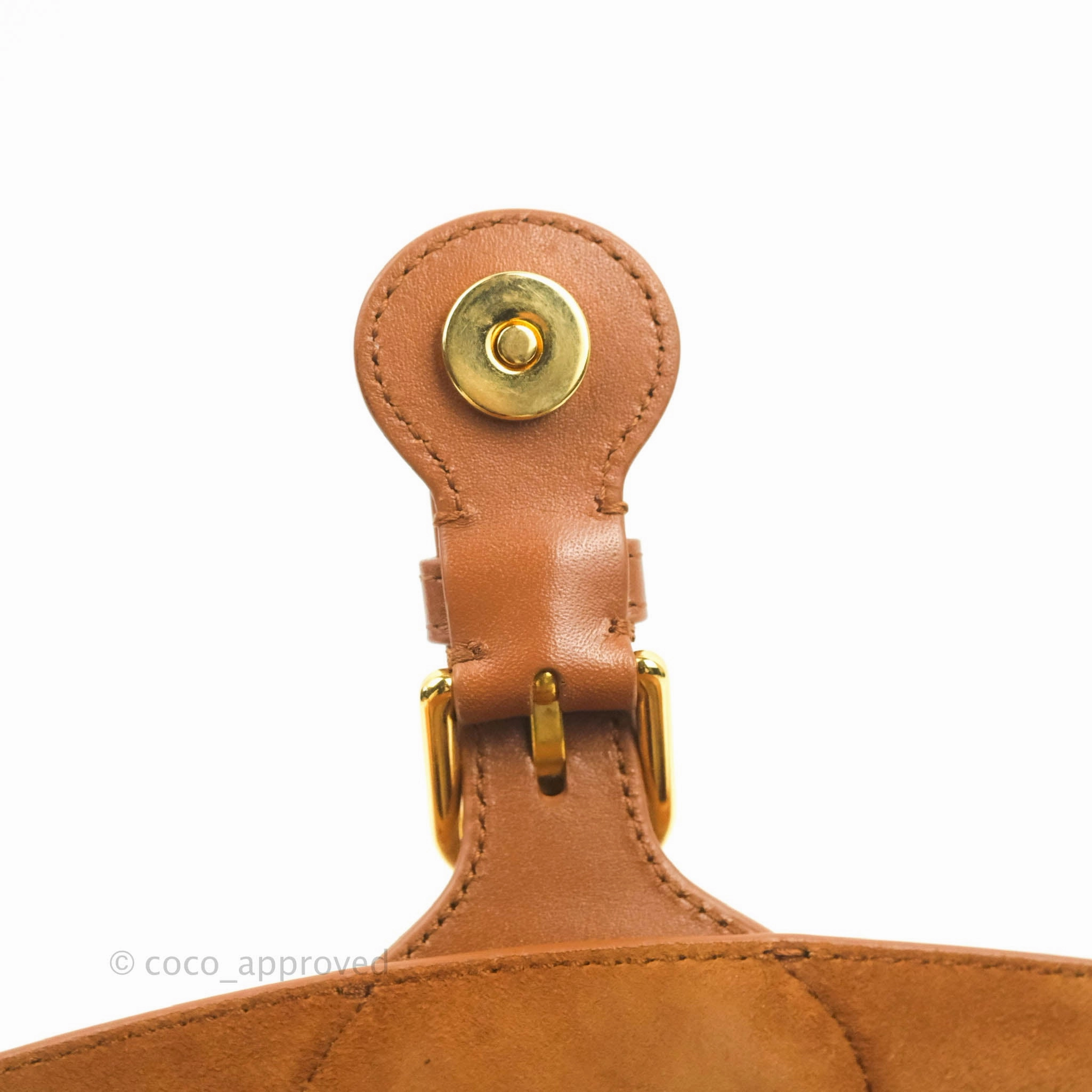 Dior Medium Bobby Bag Brown Calfskin Gold Hardware