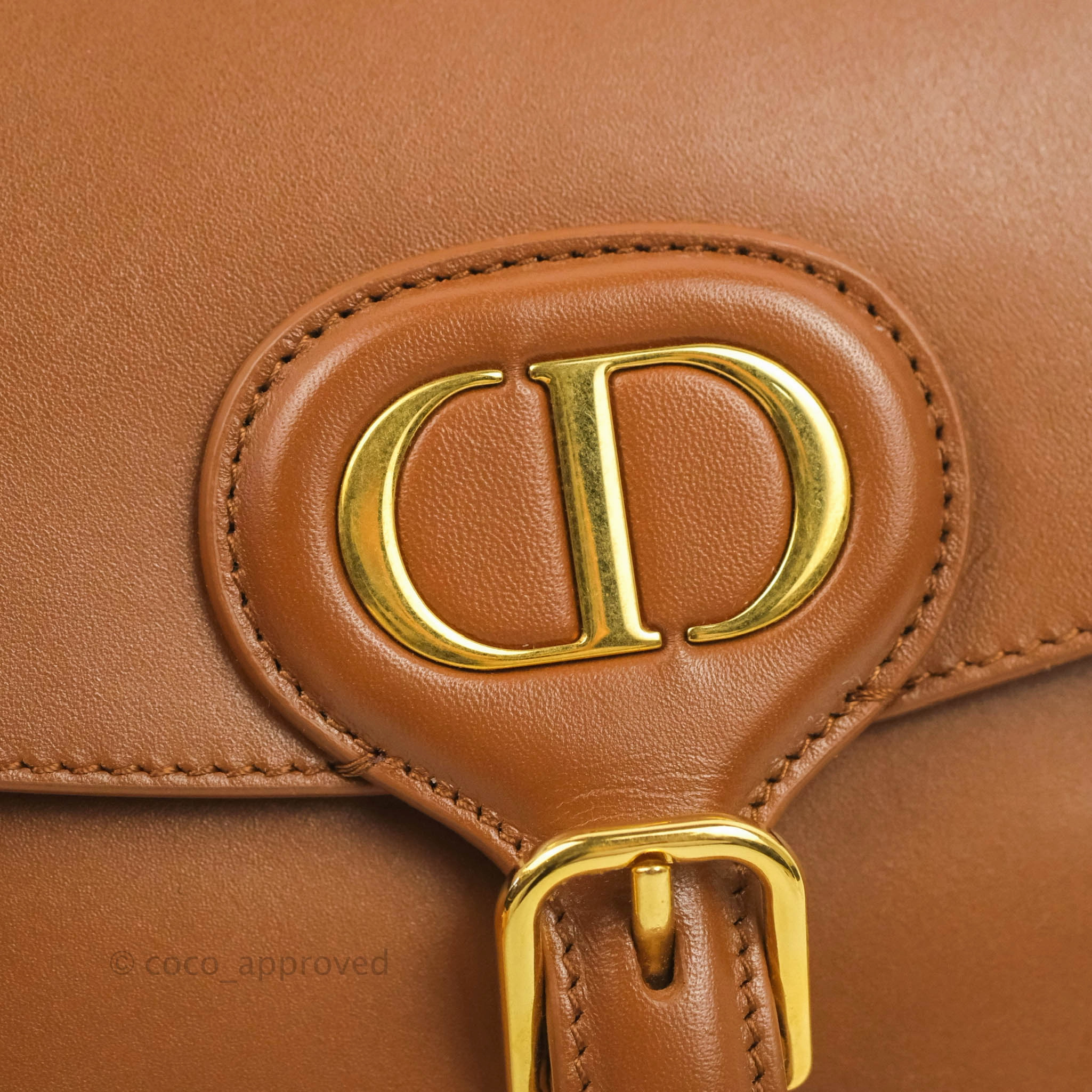 Dior Medium Bobby Bag Brown Calfskin Gold Hardware