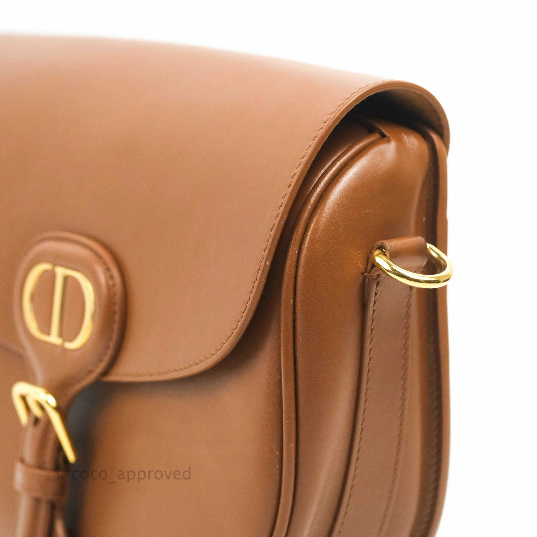 Dior Medium Bobby Bag Brown Calfskin Gold Hardware