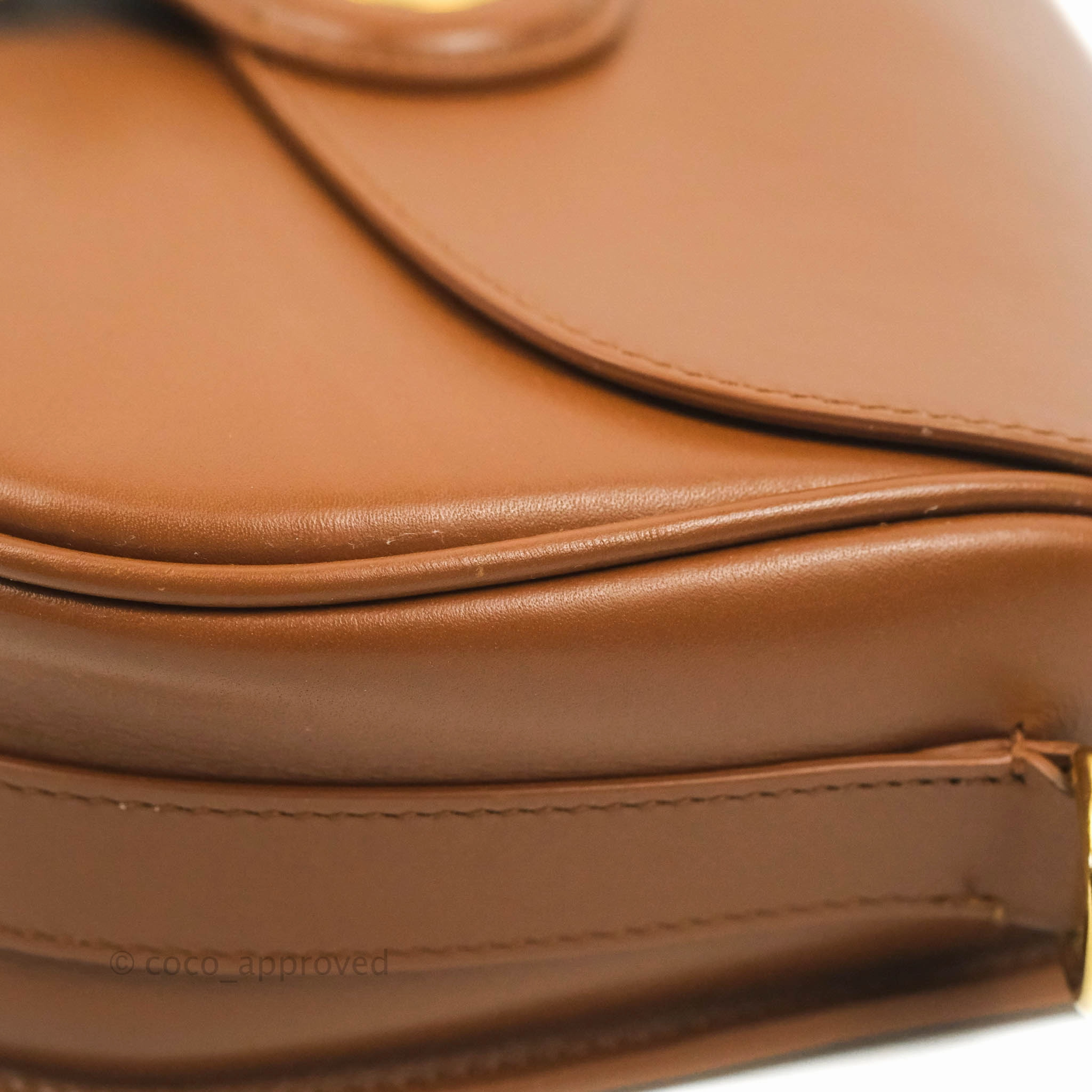Dior Medium Bobby Bag Brown Calfskin Gold Hardware