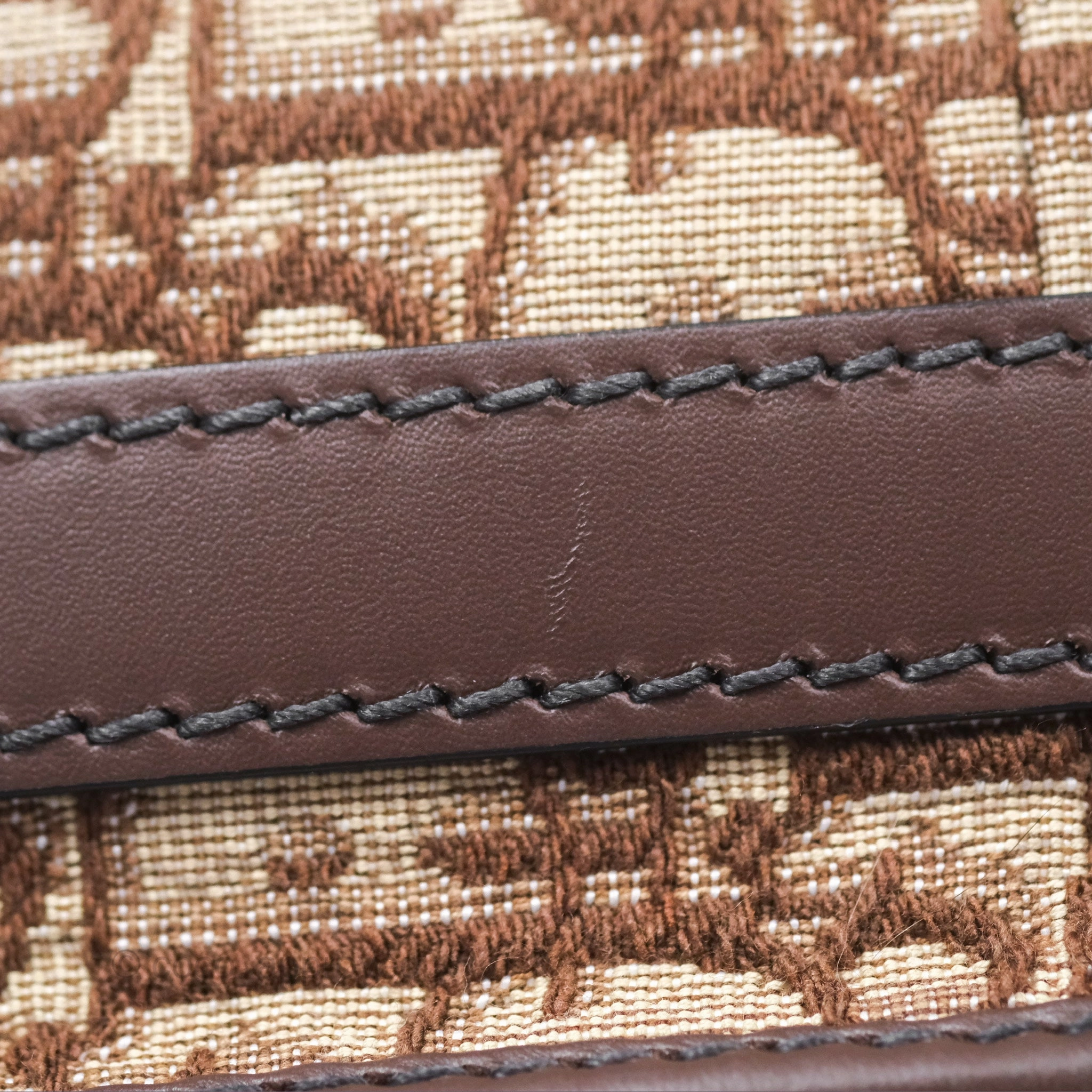 Dior Medium Bobby Bag Brown Oblique Jacquard Canvas Gold Hardware