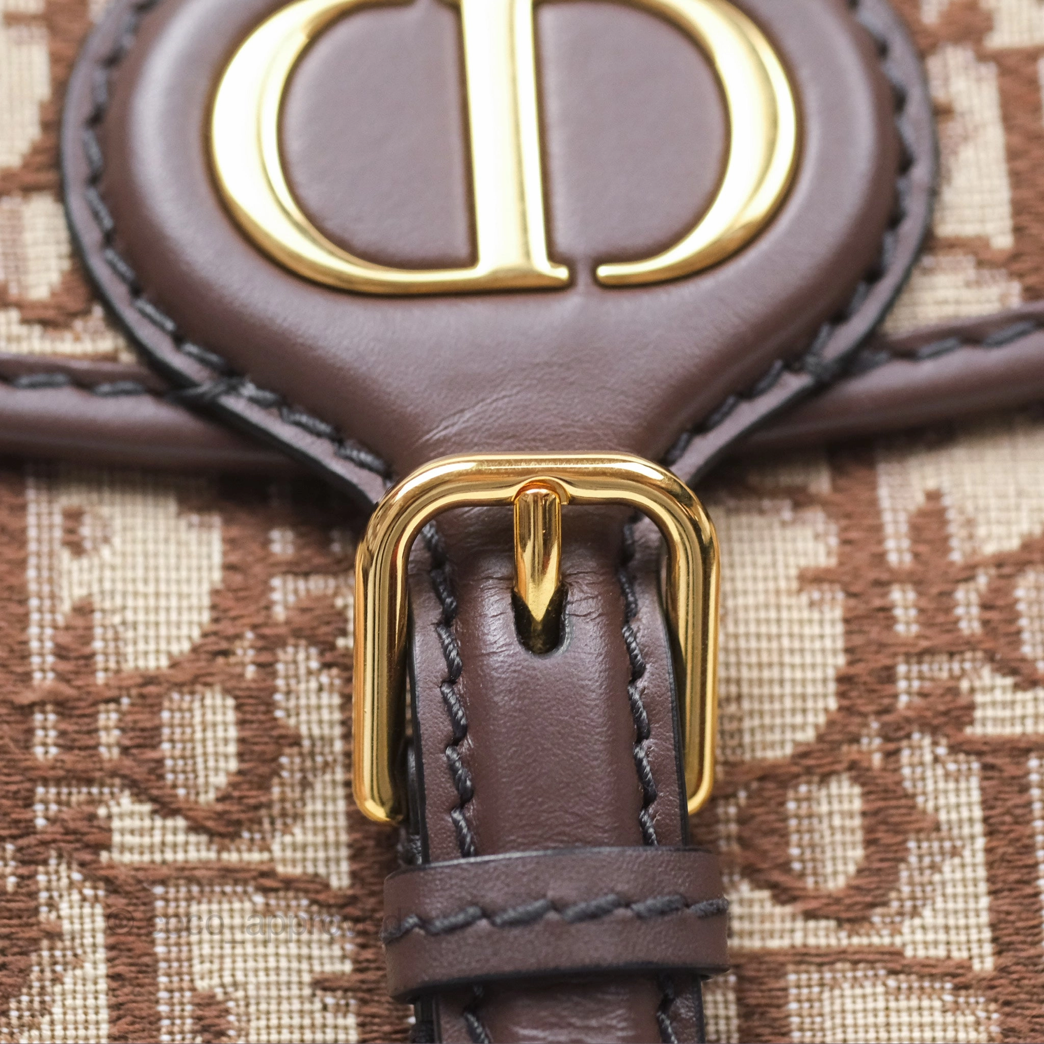Dior Medium Bobby Bag Brown Oblique Jacquard Canvas Gold Hardware