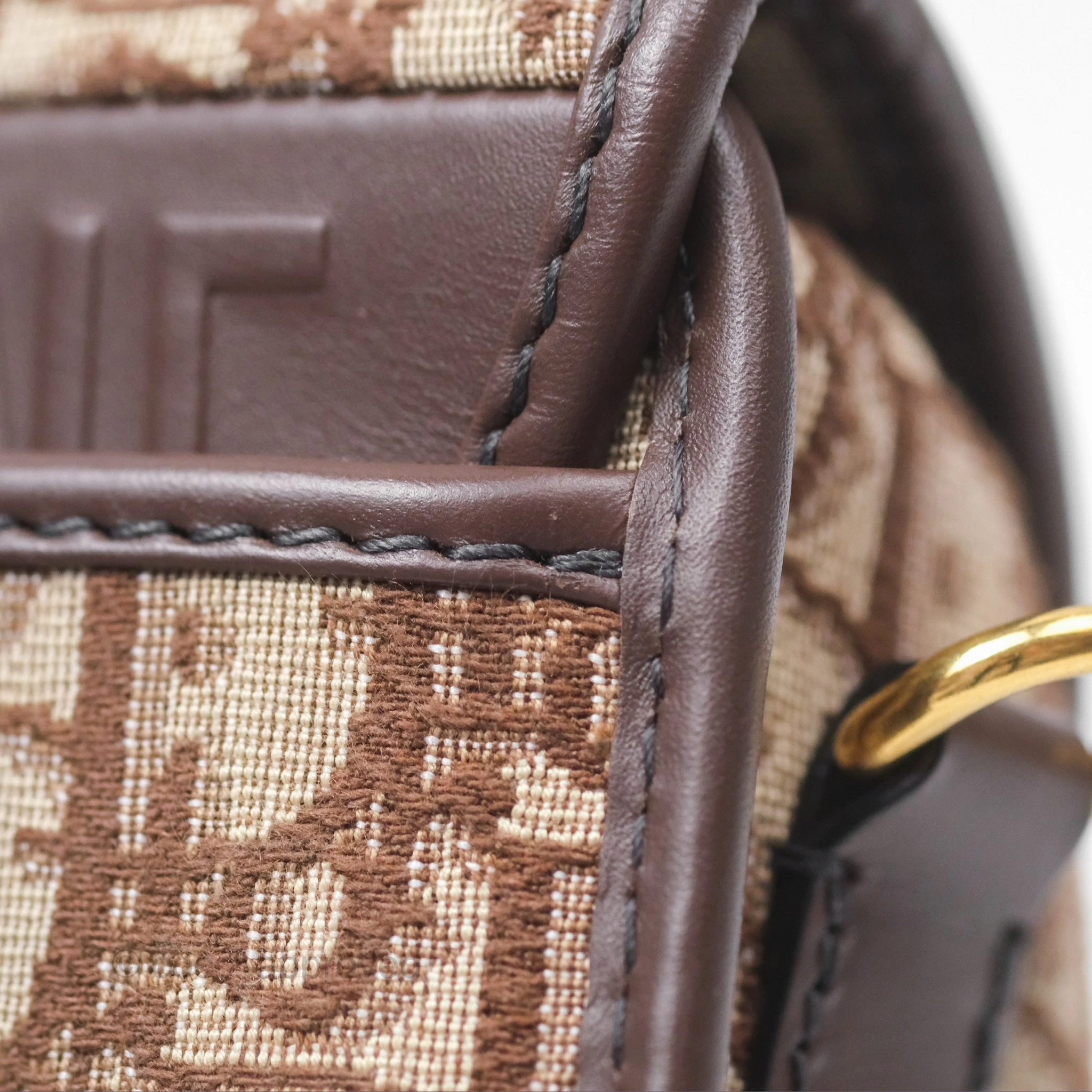 Dior Medium Bobby Bag Brown Oblique Jacquard Canvas Gold Hardware