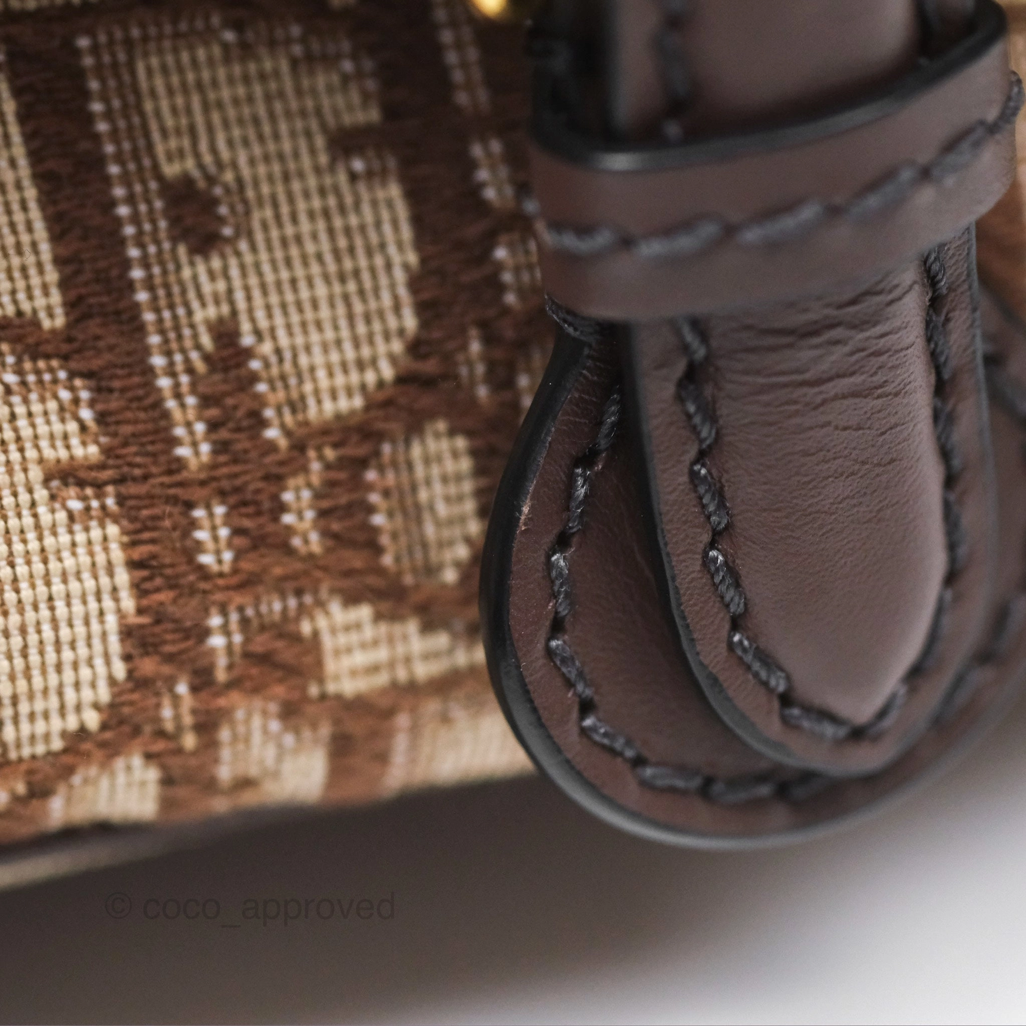 Dior Medium Bobby Bag Brown Oblique Jacquard Canvas Gold Hardware