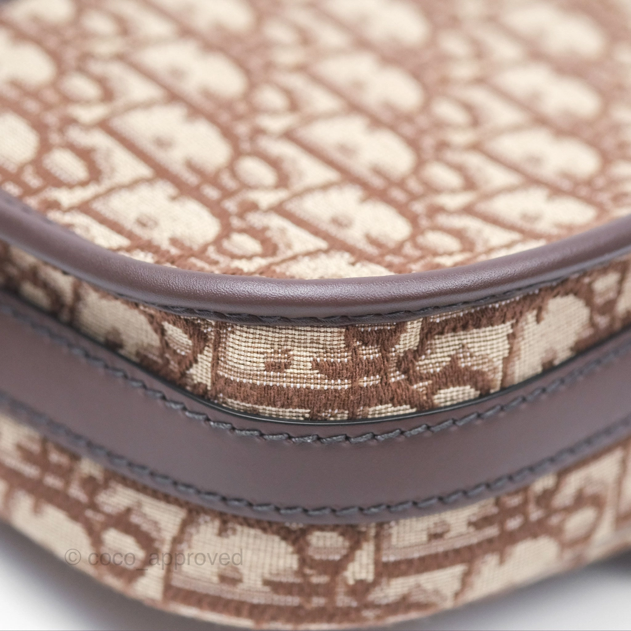 Dior Medium Bobby Bag Brown Oblique Jacquard Canvas Gold Hardware