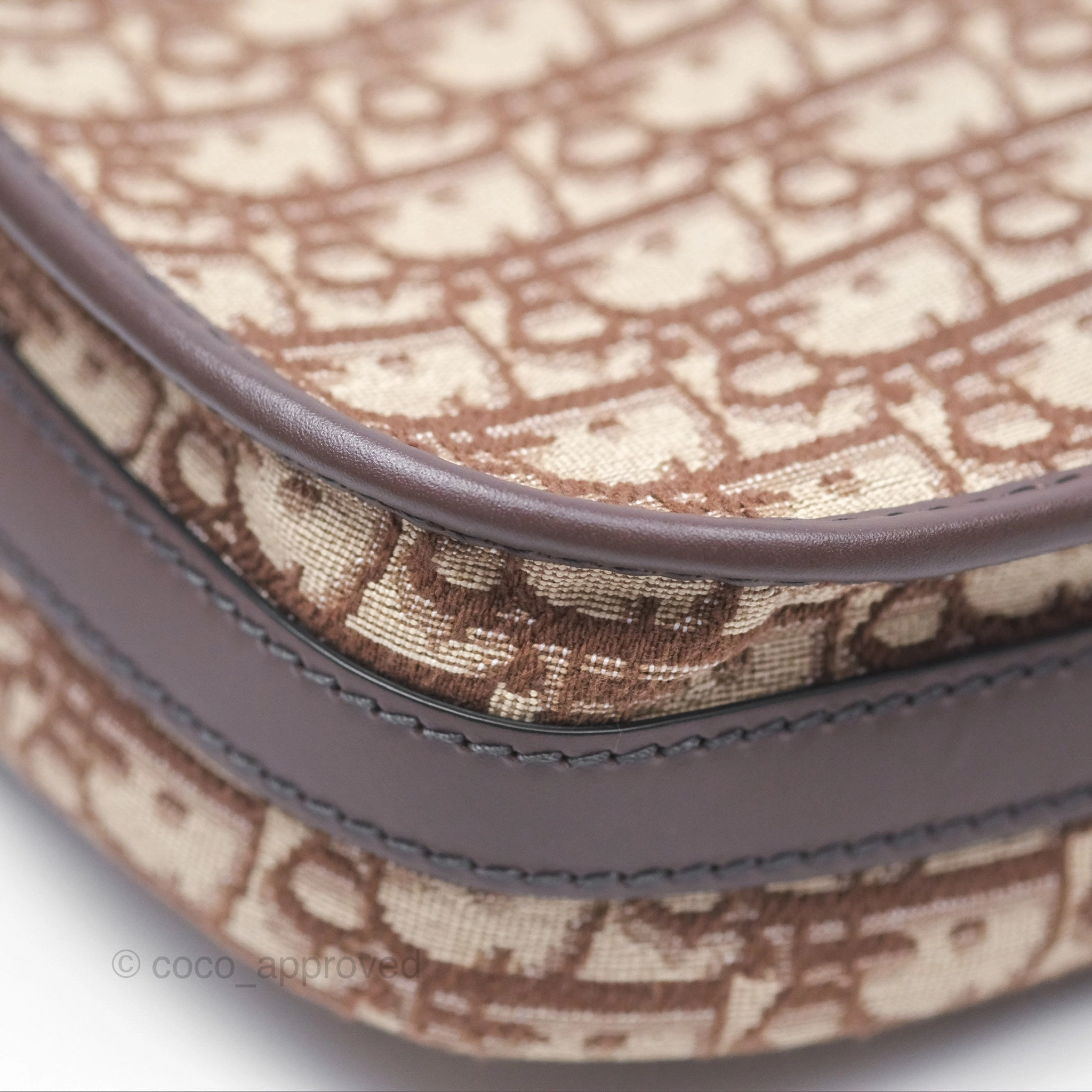 Dior Medium Bobby Bag Brown Oblique Jacquard Canvas Gold Hardware