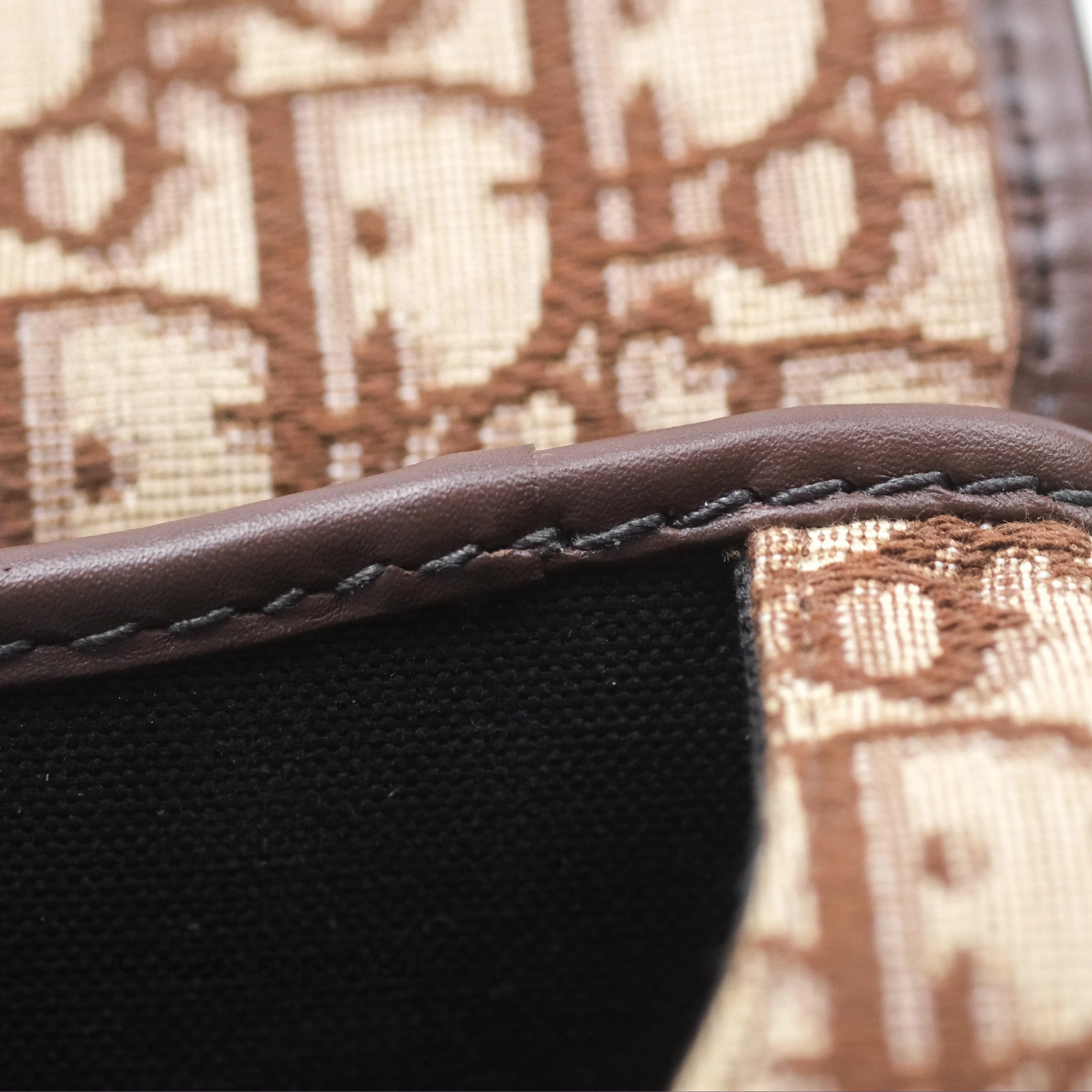 Dior Medium Bobby Bag Brown Oblique Jacquard Canvas Gold Hardware
