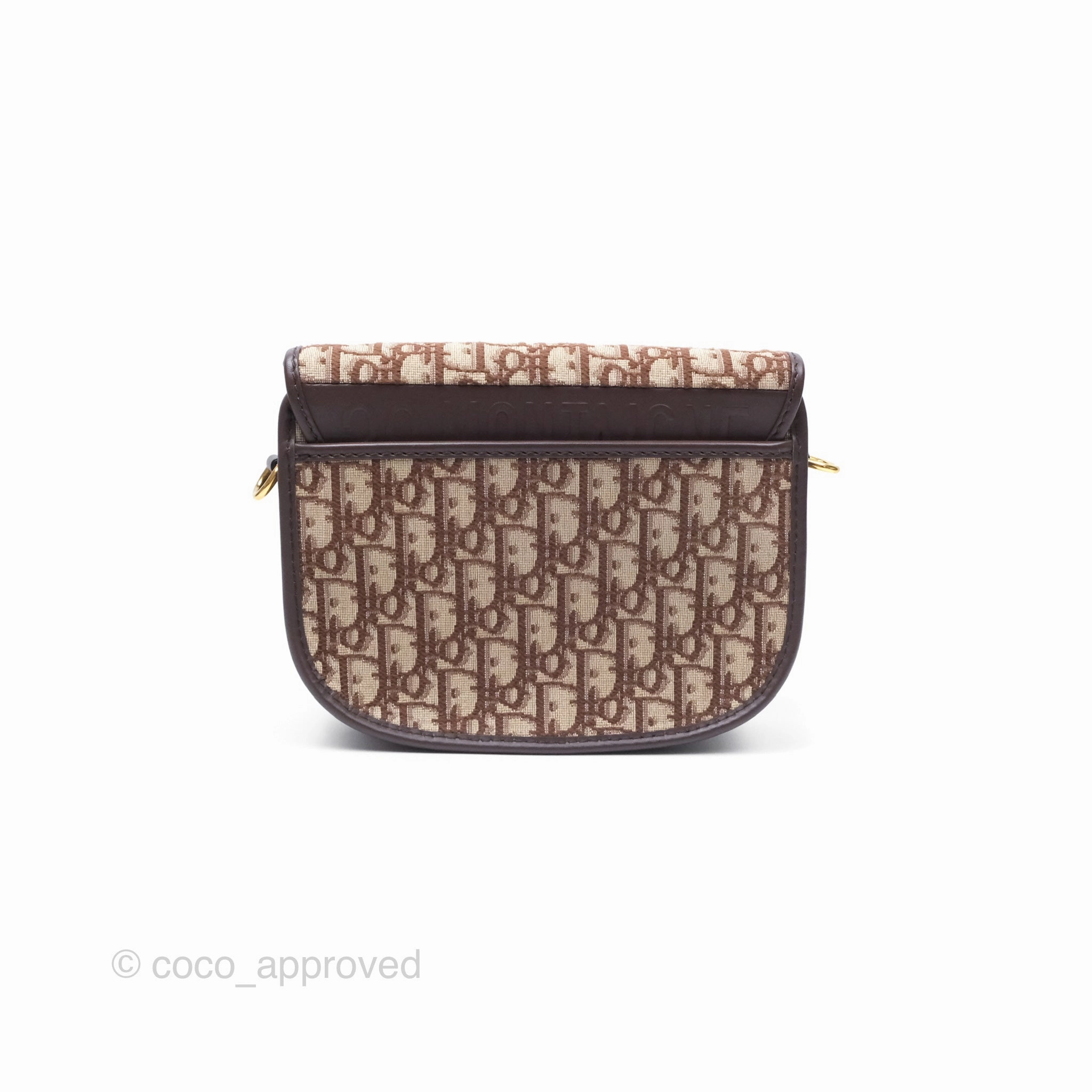 Dior Medium Bobby Bag Brown Oblique Jacquard Canvas Gold Hardware