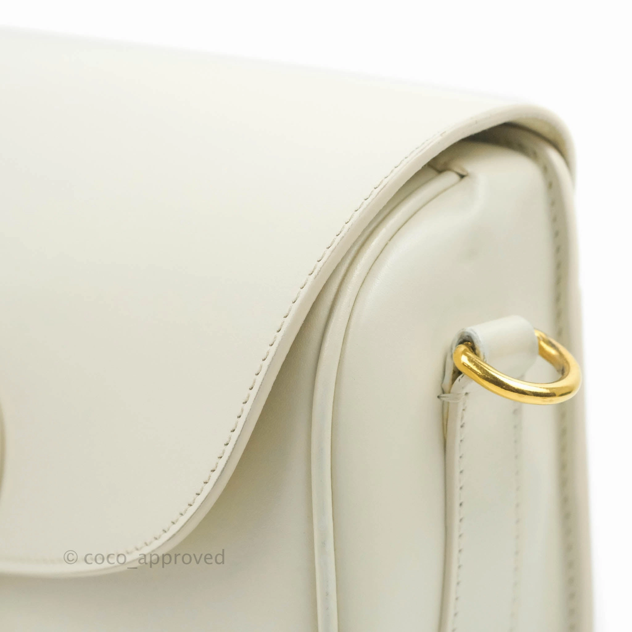 Dior Medium Bobby Bag Off White Calfskin Gold Hardware