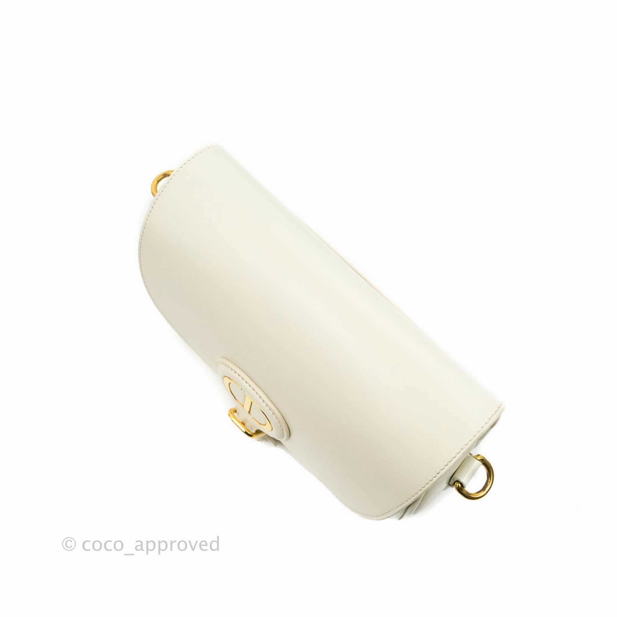Dior Medium Bobby Bag Off White Calfskin Gold Hardware