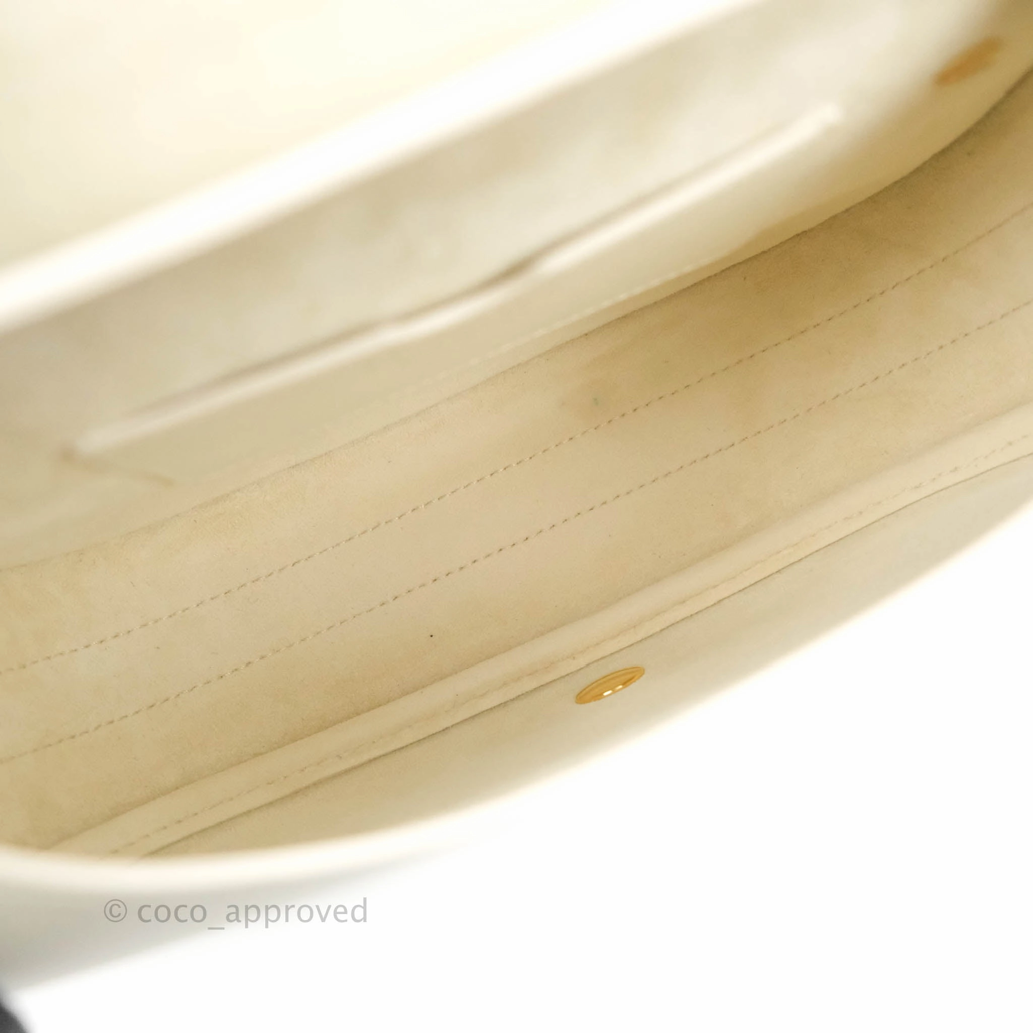 Dior Medium Bobby Bag Off White Calfskin Gold Hardware