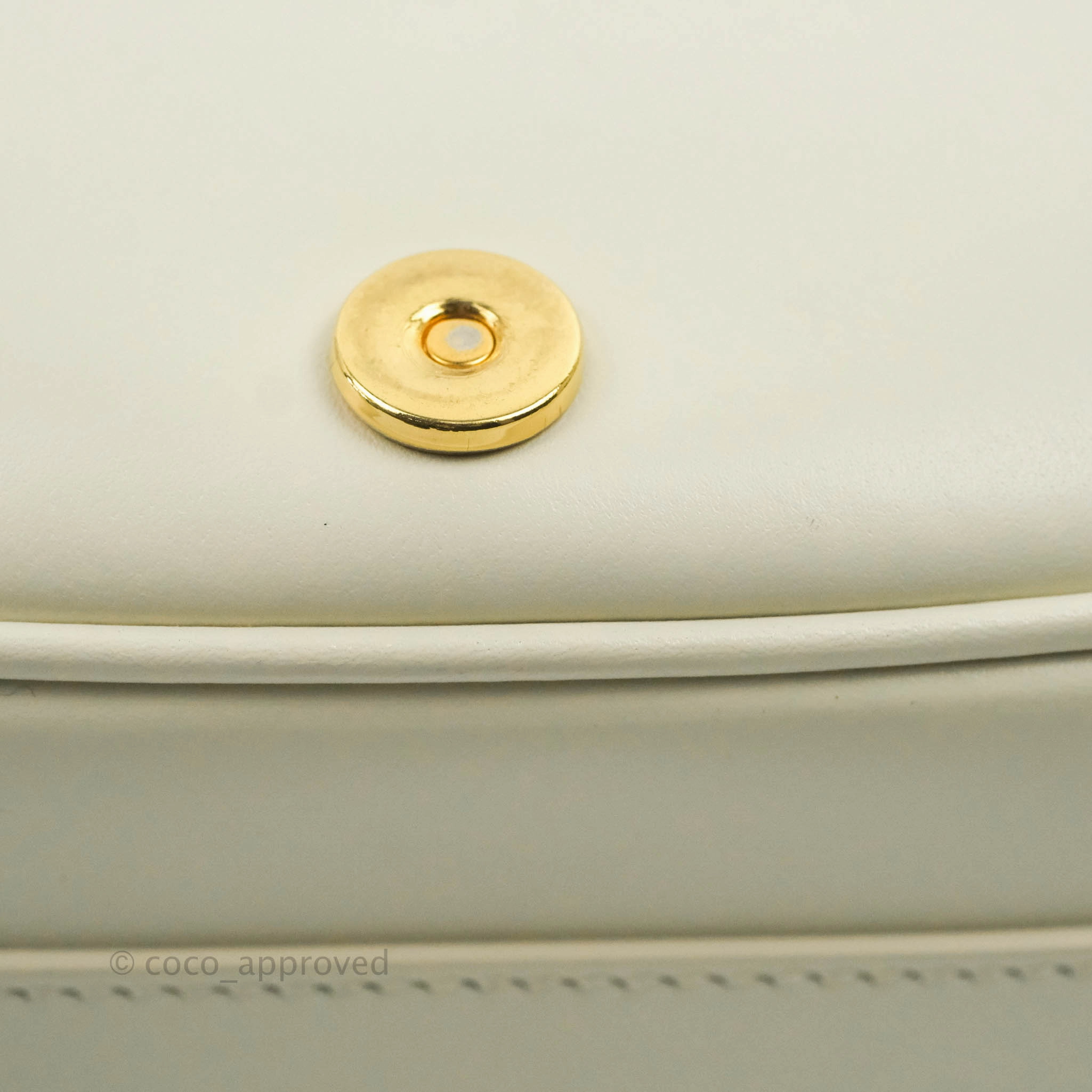 Dior Medium Bobby Bag Off White Calfskin Gold Hardware