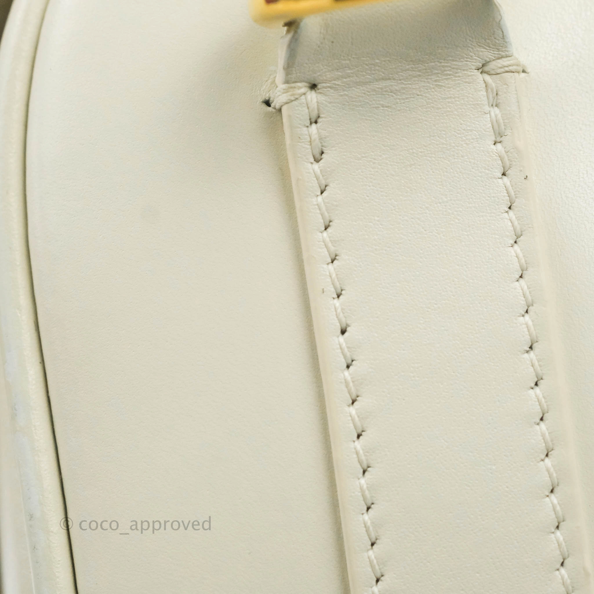 Dior Medium Bobby Bag Off White Calfskin Gold Hardware