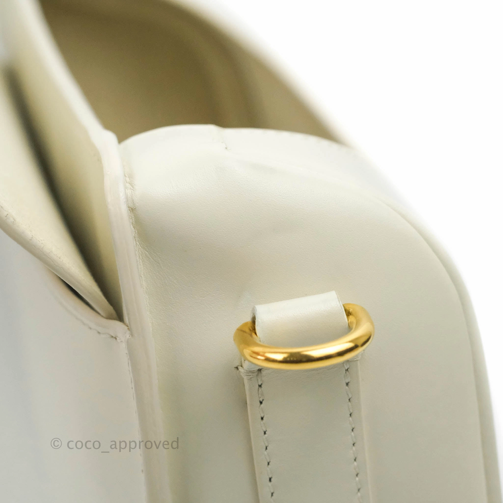 Dior Medium Bobby Bag Off White Calfskin Gold Hardware