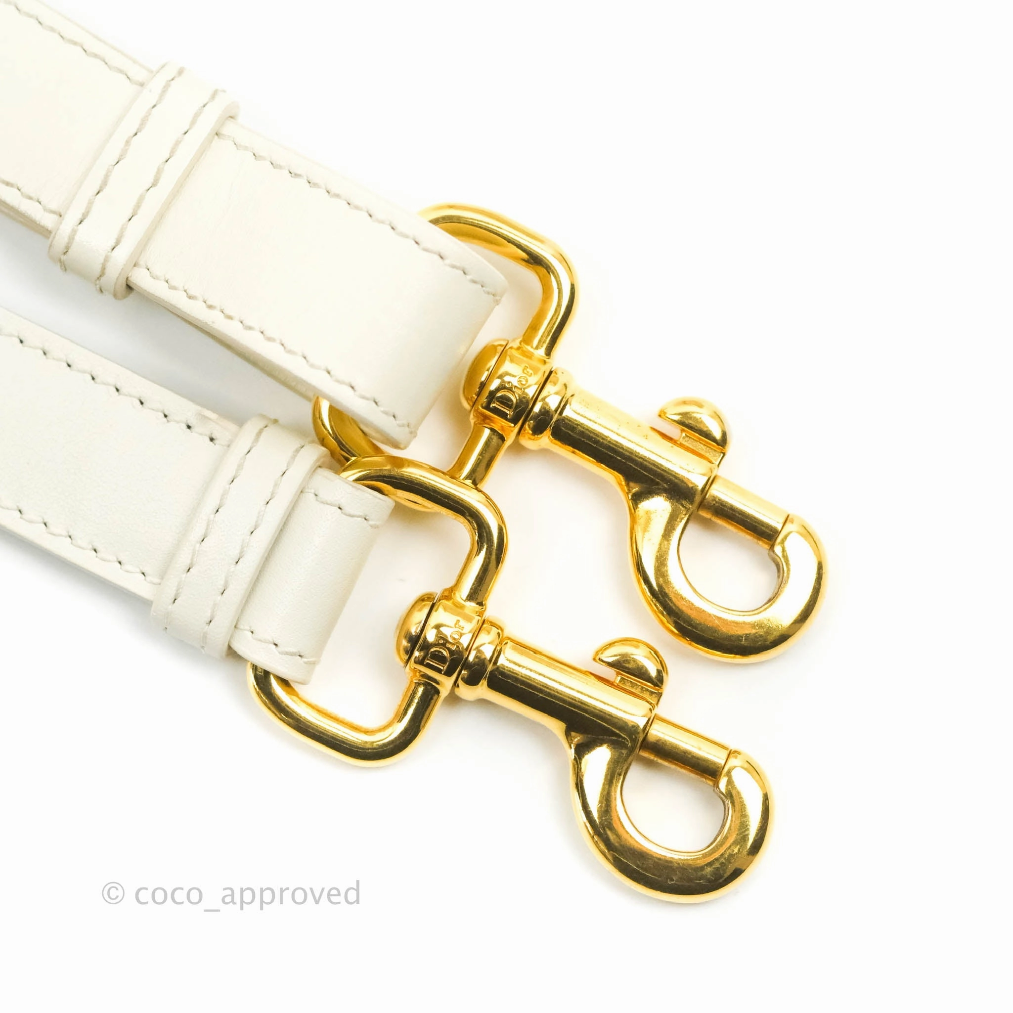 Dior Medium Bobby Bag Off White Calfskin Gold Hardware