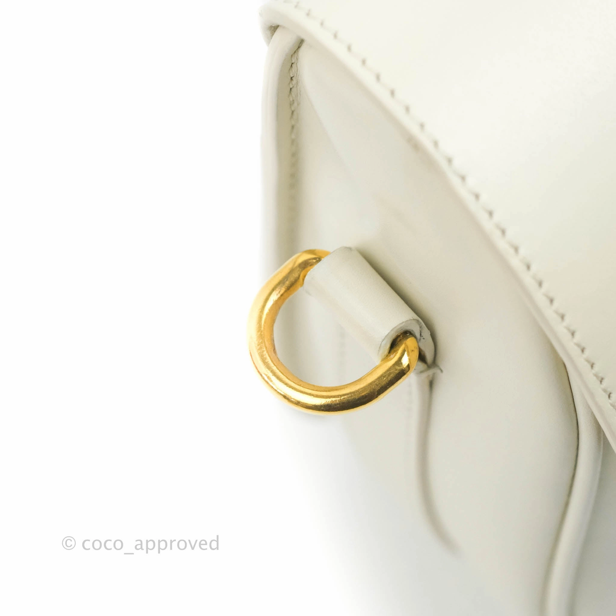 Dior Medium Bobby Bag Off White Calfskin Gold Hardware