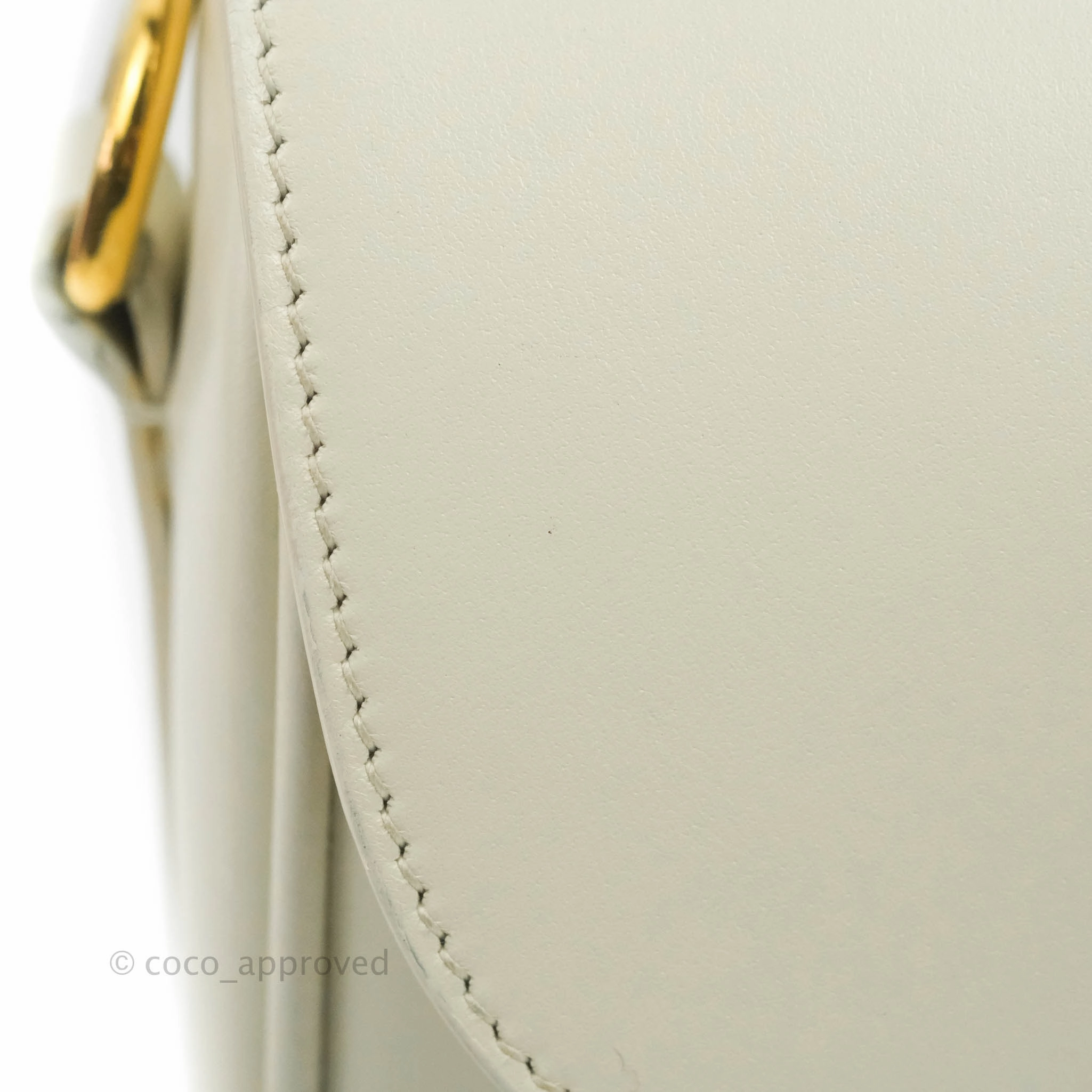 Dior Medium Bobby Bag Off White Calfskin Gold Hardware