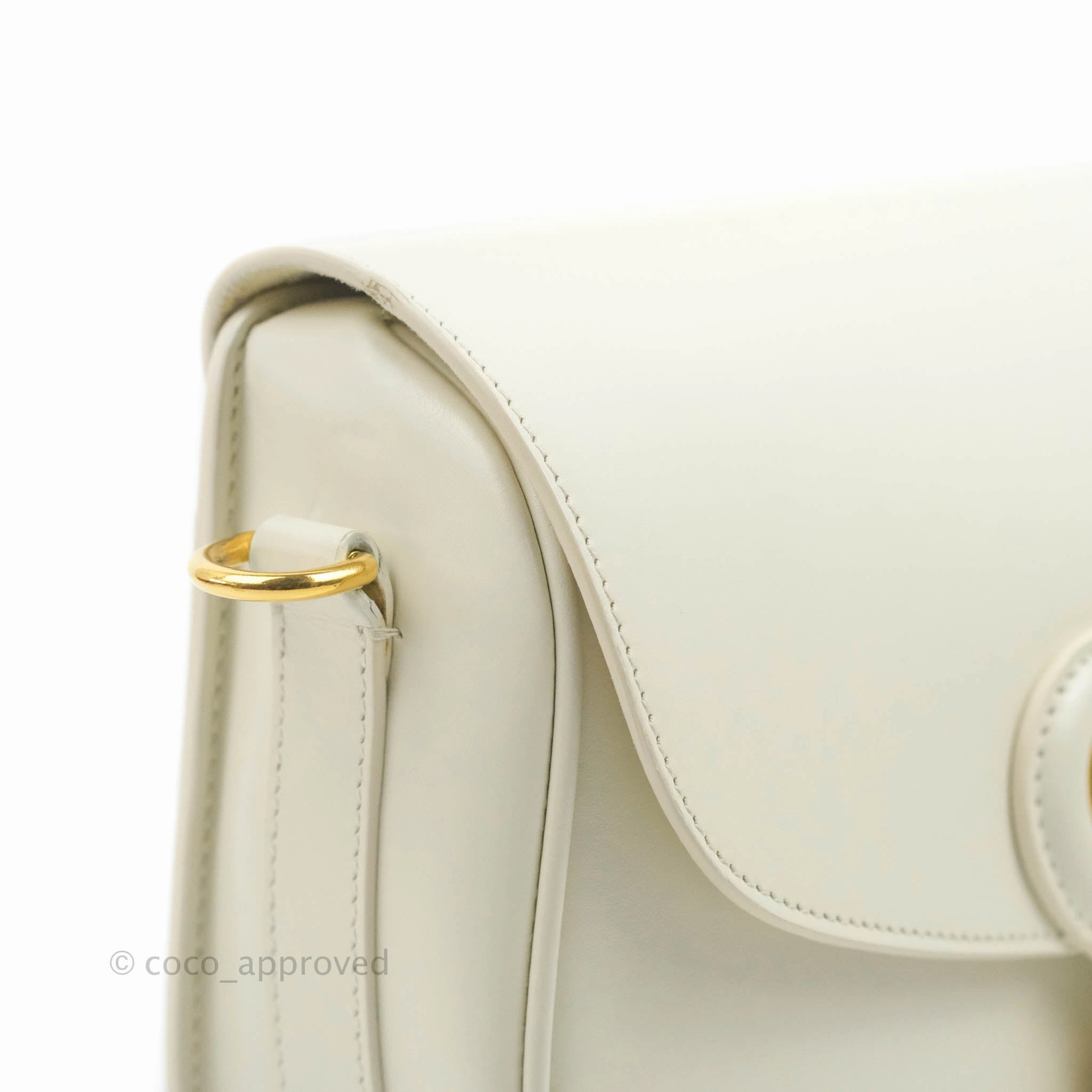 Dior Medium Bobby Bag Off White Calfskin Gold Hardware